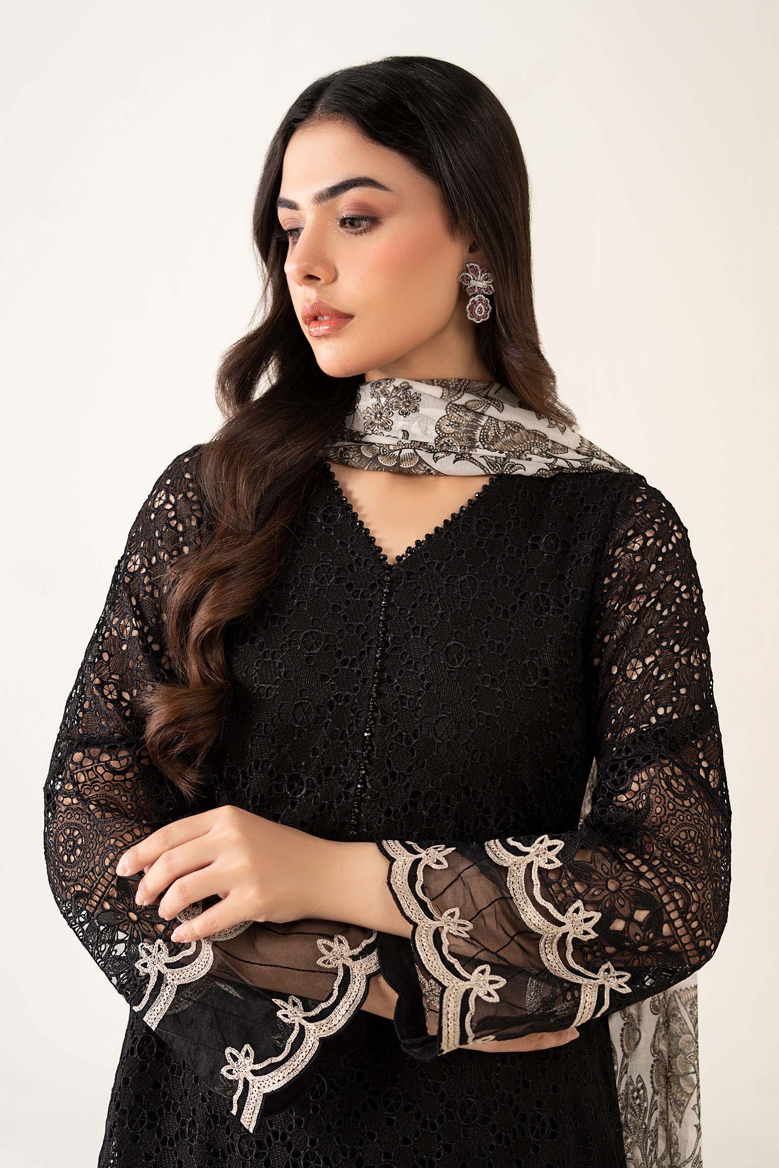 3 Piece Embroidered Chiffon Suit