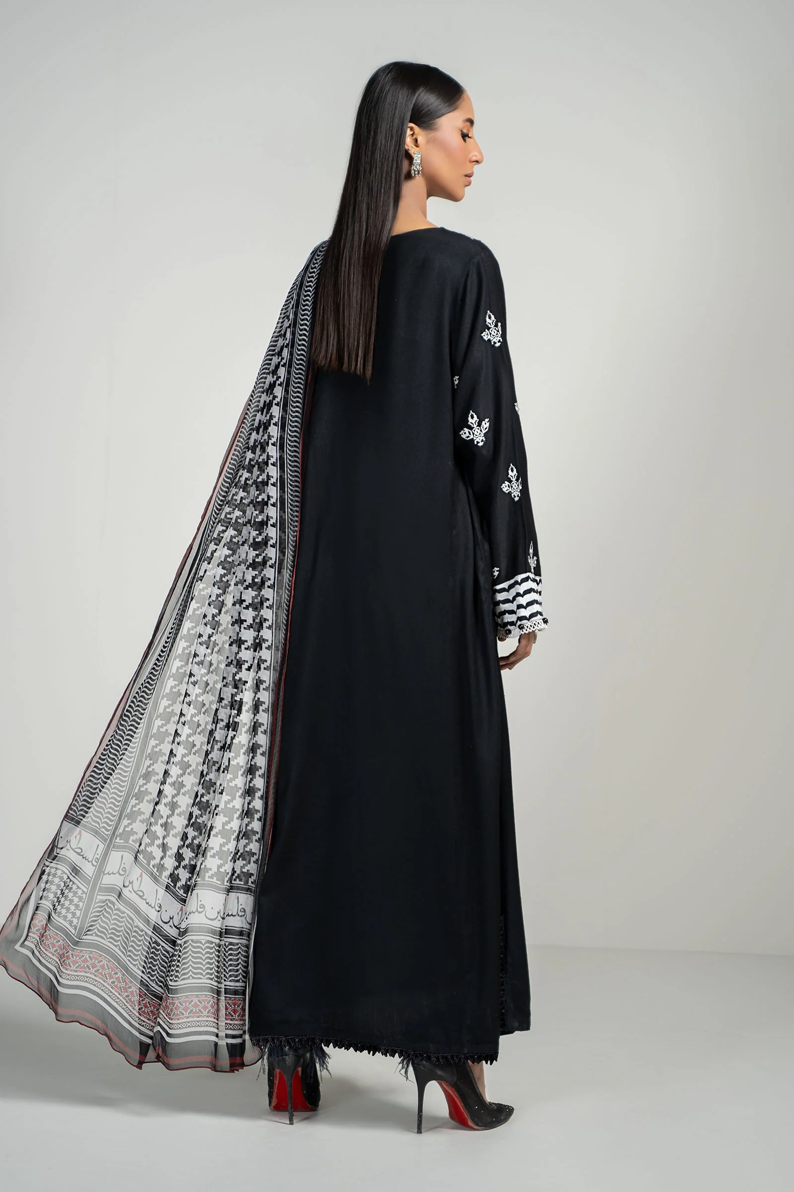 3 Piece Dyed Lawn Suit