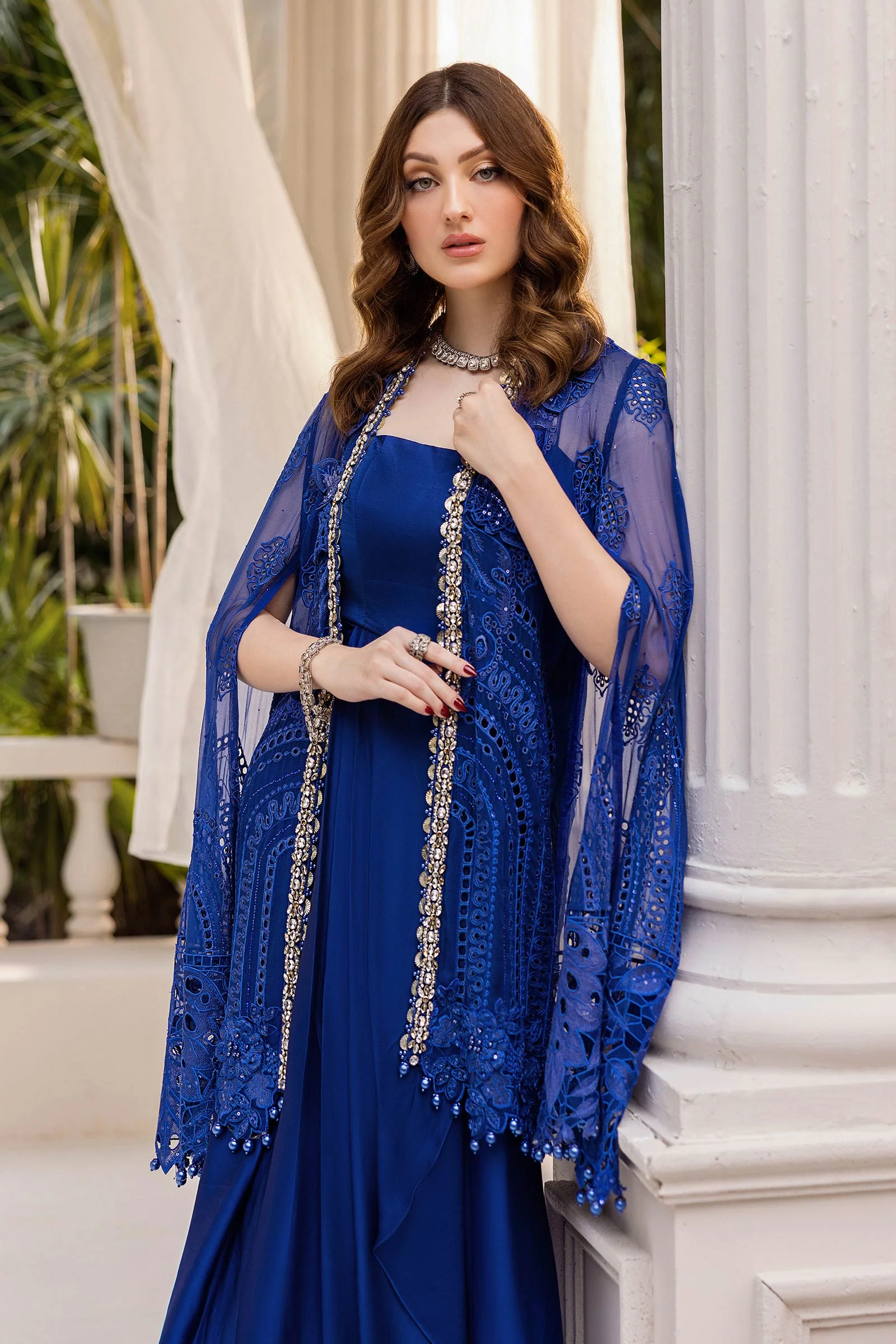 3 Piece Unstitched Embroidered Chiffon Suit | MPC-25-103