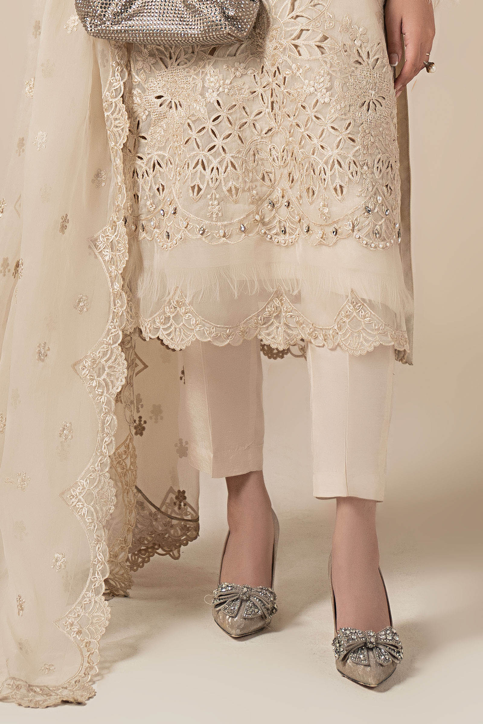 3 Piece Embroidered Organza Suit 268 3 Piece Embroidered Organza Suit