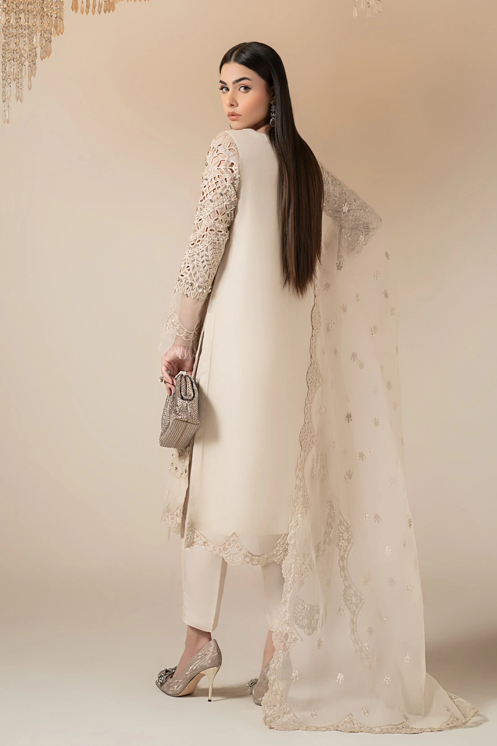 3 Piece Embroidered Organza Suit 270 3 Piece Embroidered Organza Suit