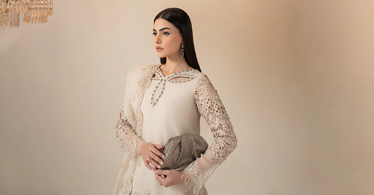 3 Piece Embroidered Organza Suit 271 3 Piece Embroidered Organza Suit