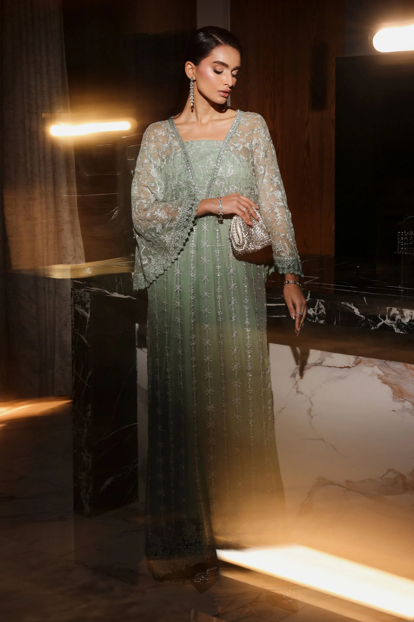 3 Piece Embroidered Bamberg Chiffon Suit