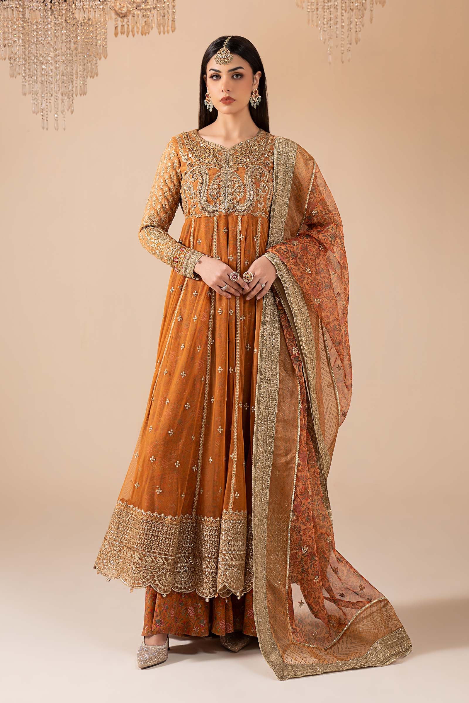 3 Piece Embroidered Net Suit