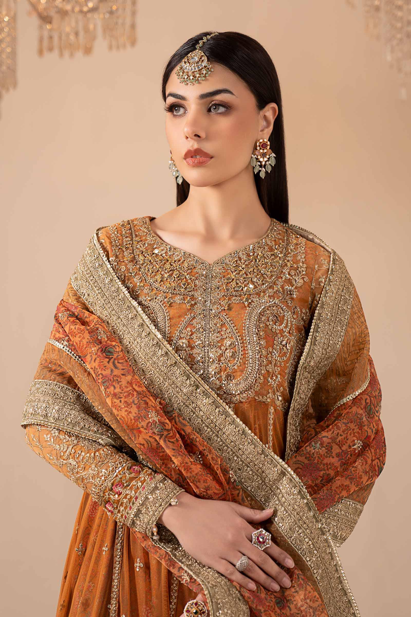 3 Piece Embroidered Net Suit