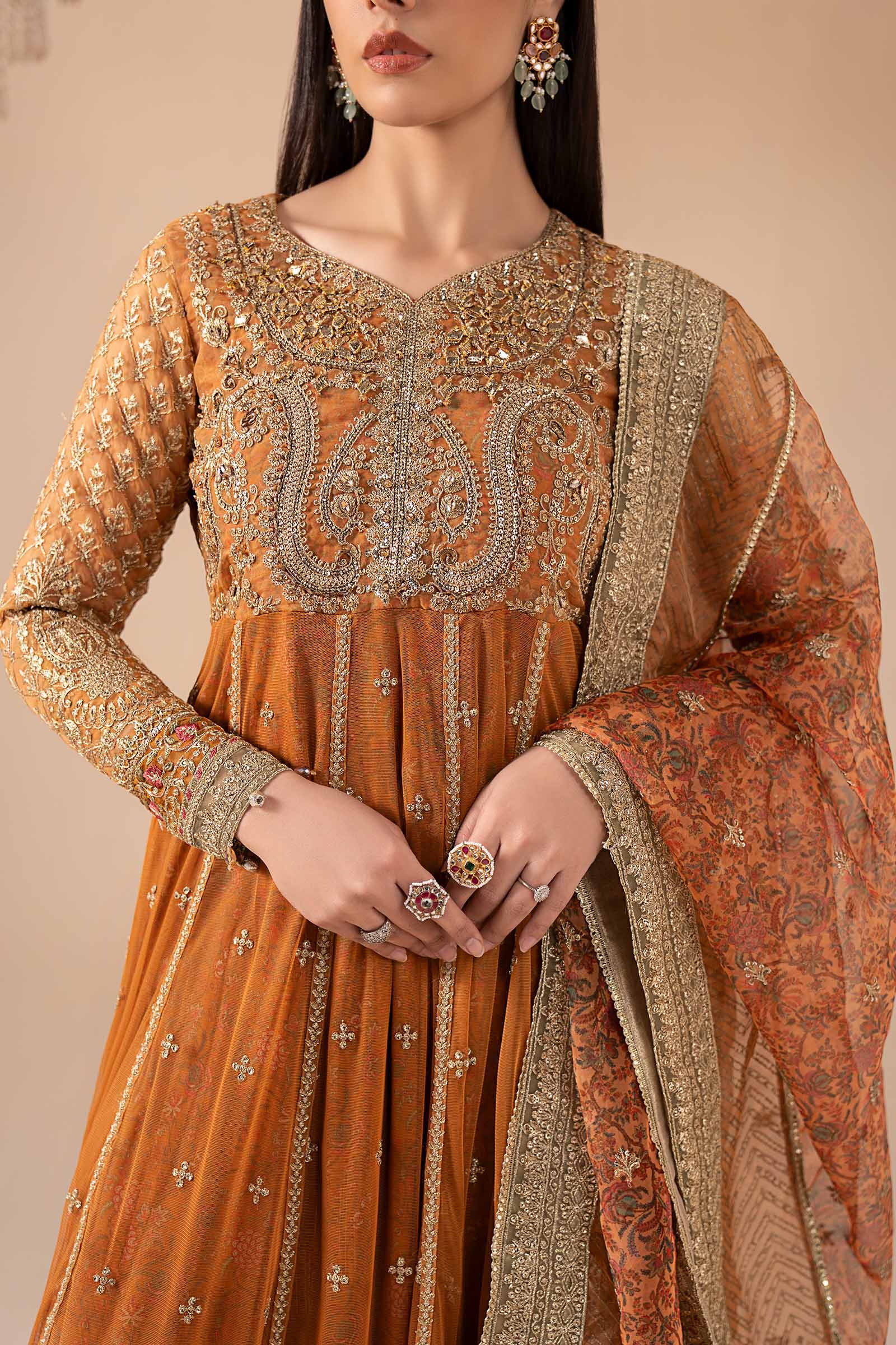 3 Piece Embroidered Net Suit