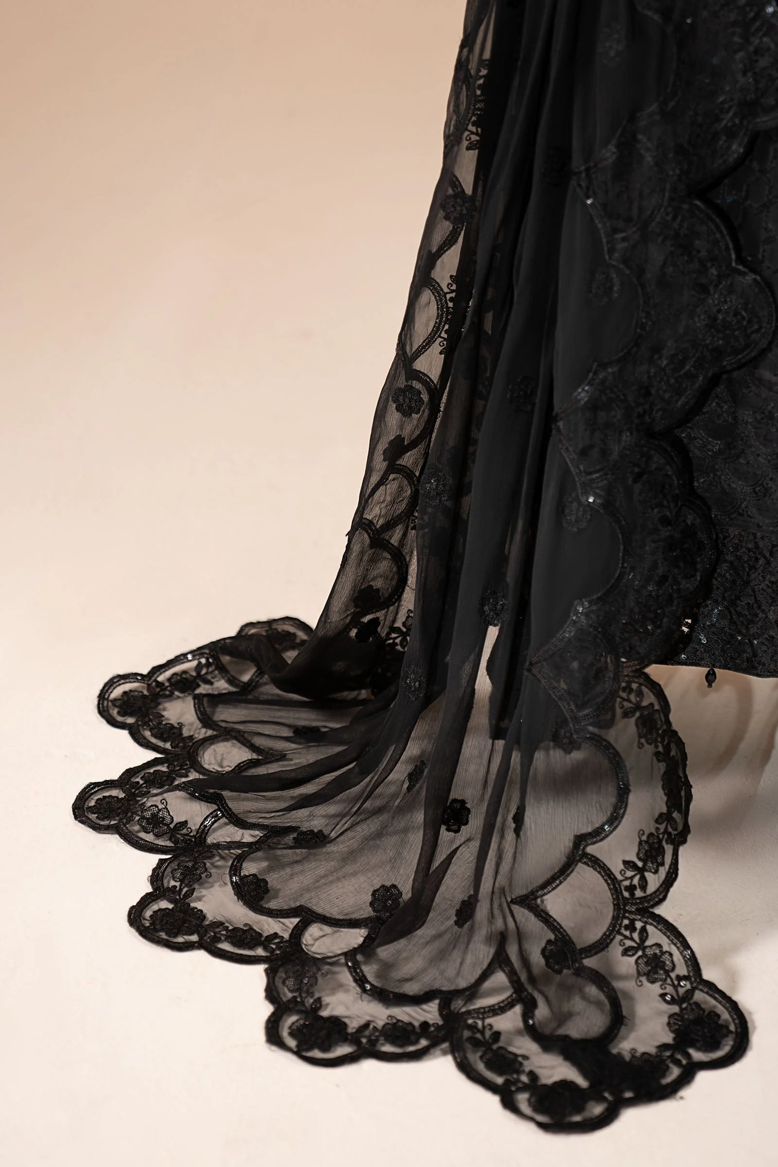 3 Piece Embroidered Chiffon Suit