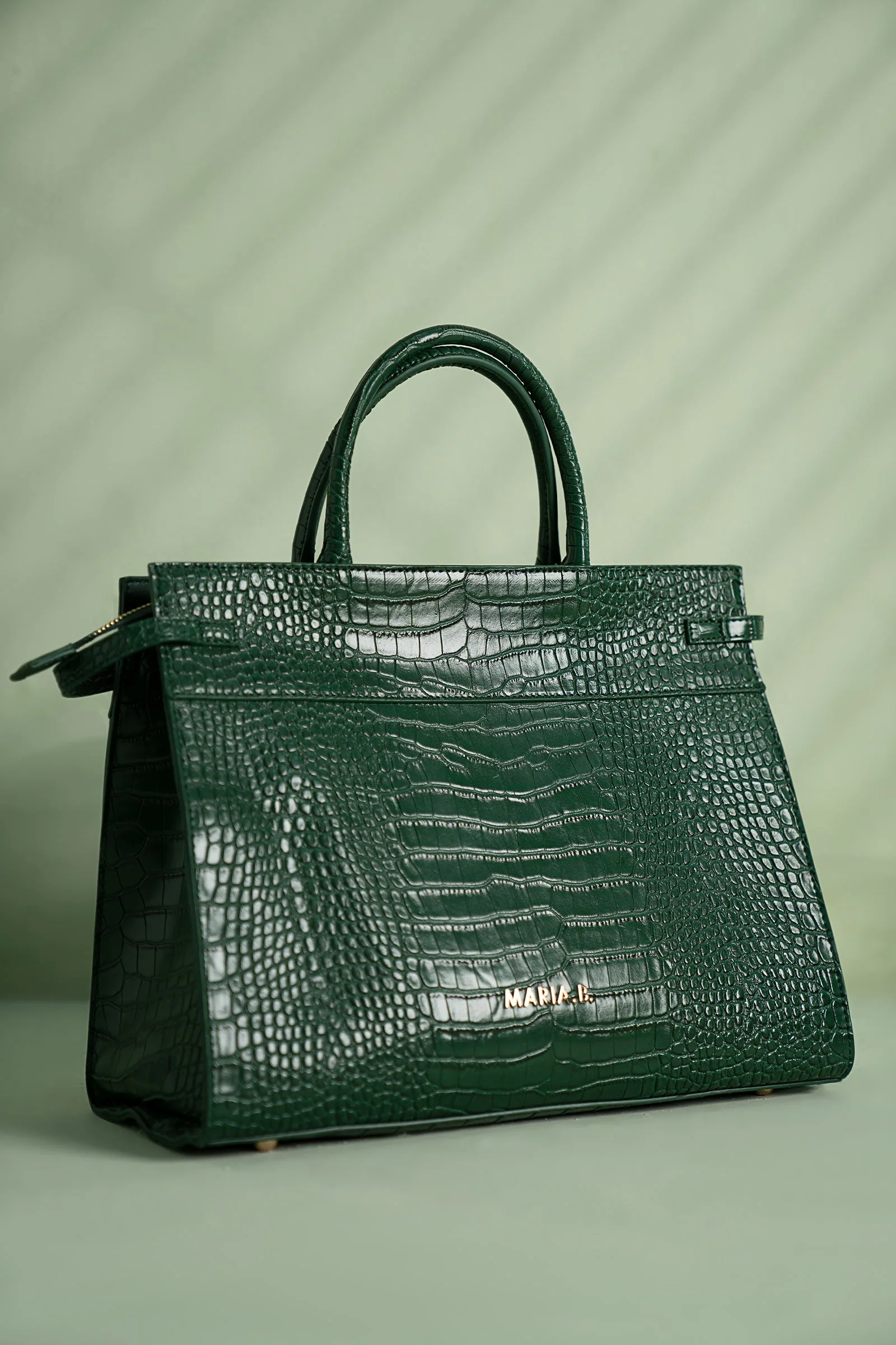 Belted Croc Tote