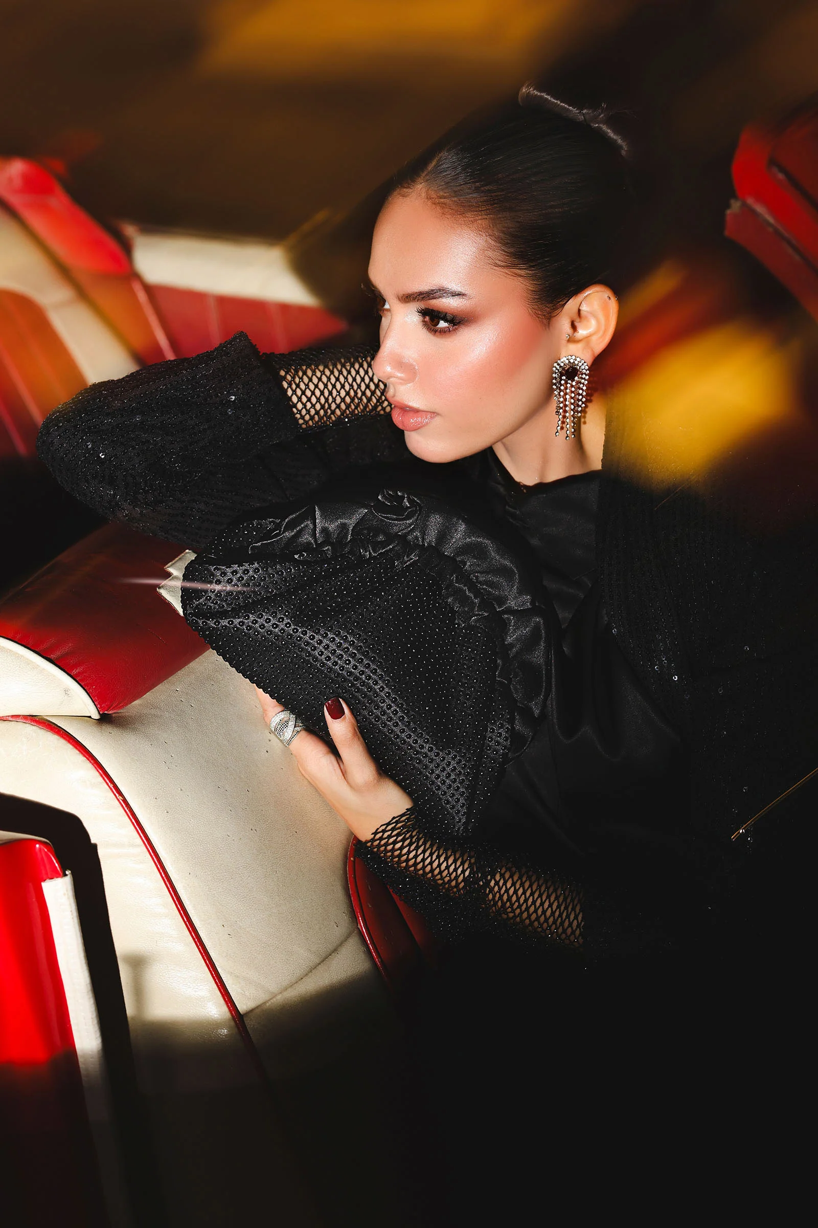 Ruched Pearl Clutch 3 Ruched Pearl Clutch