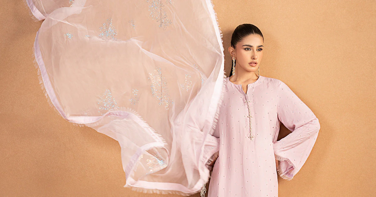 3 Piece Embellished Crepe Suit