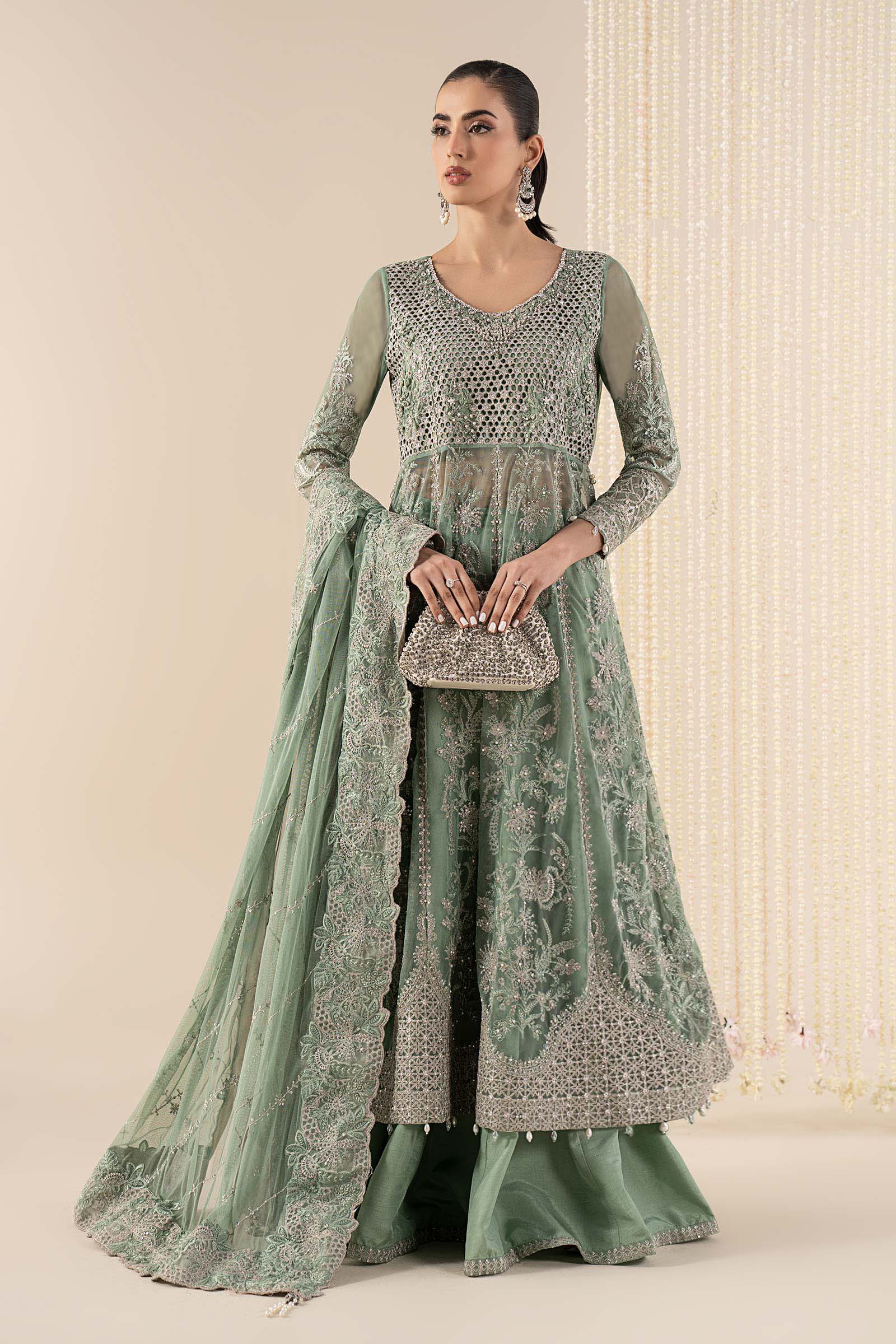 3 Piece Embroidered Net Suit