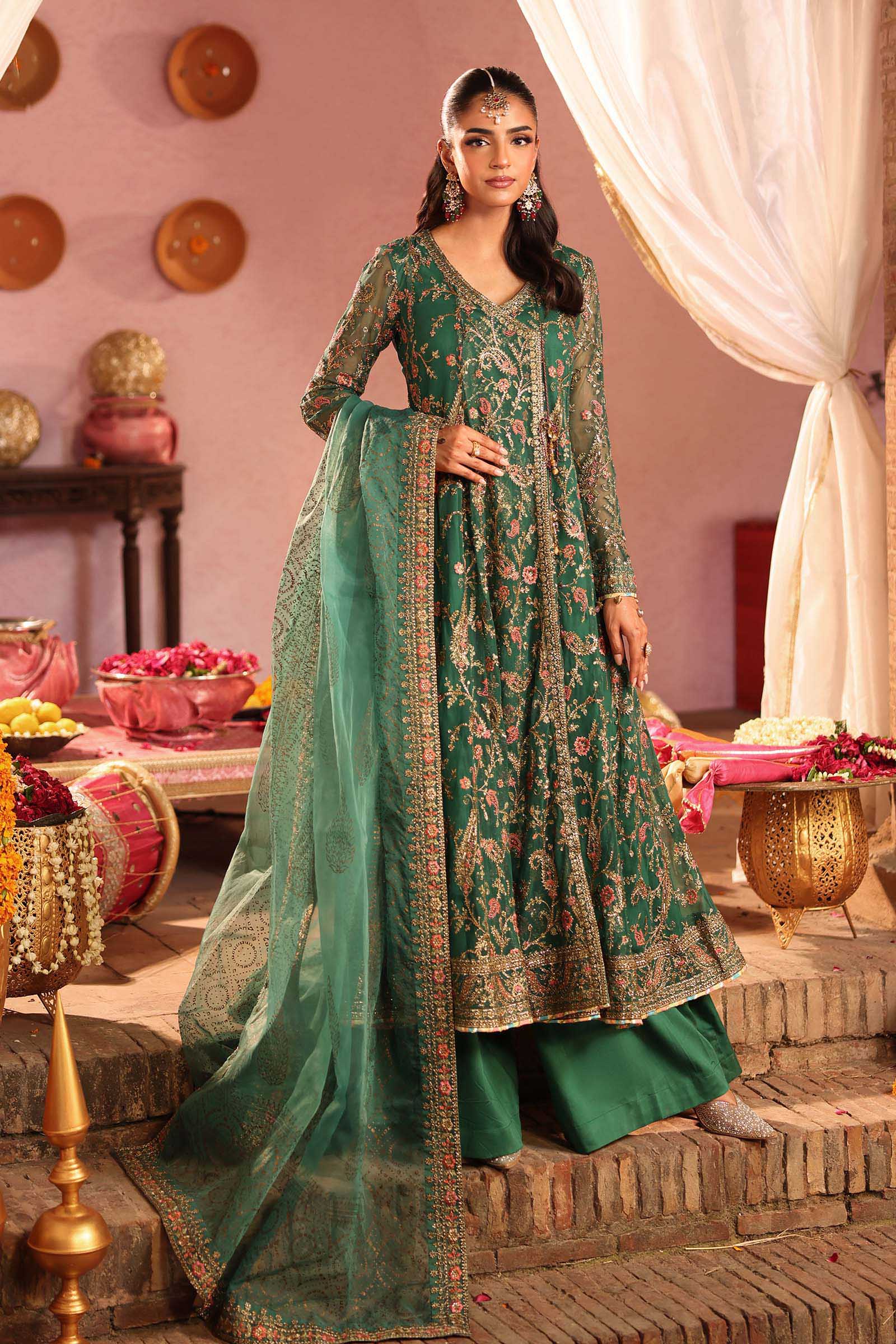 3 Piece Embroidered Net Suit