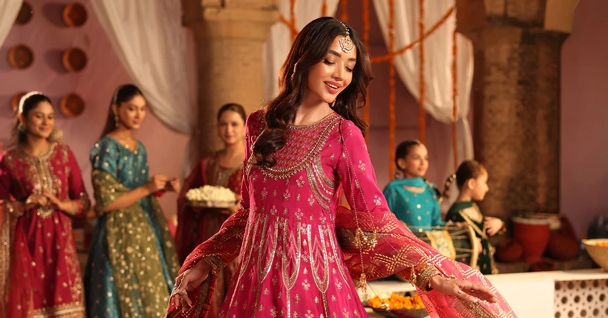 3 Piece Embroidered Raw Silk Suit