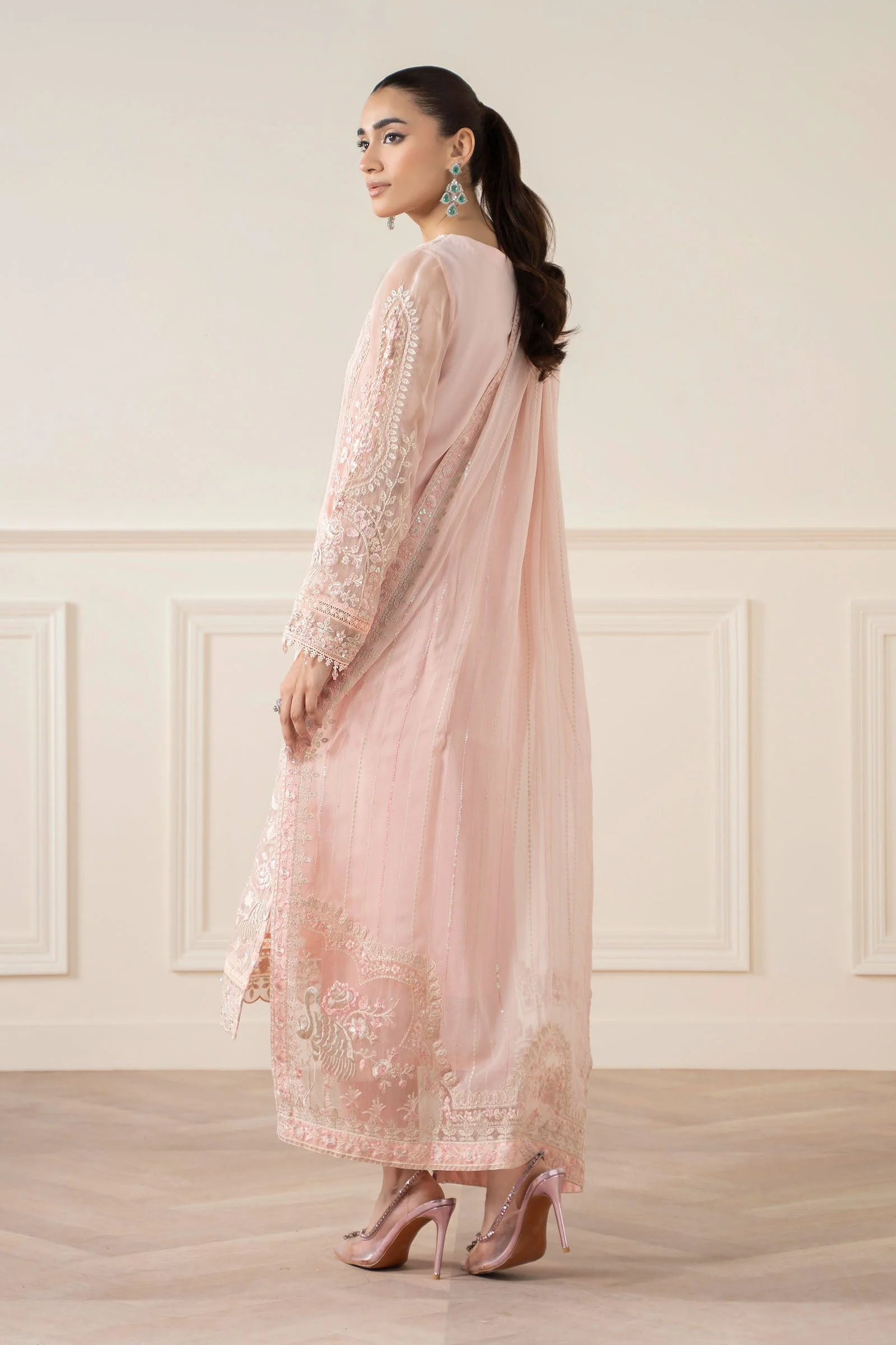 3 Piece Embroidered Chiffon Suit