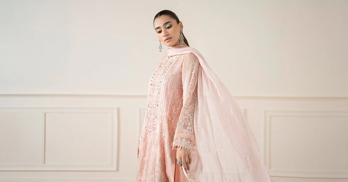 3 Piece Embroidered Chiffon Suit