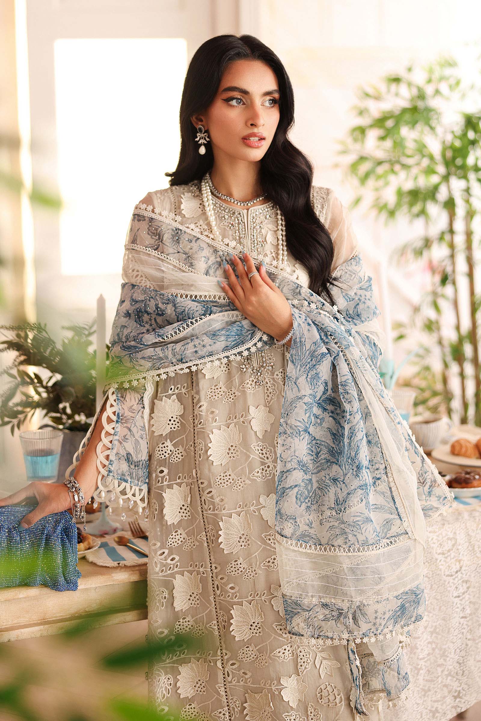 3 Piece Embroidered Organza Suit