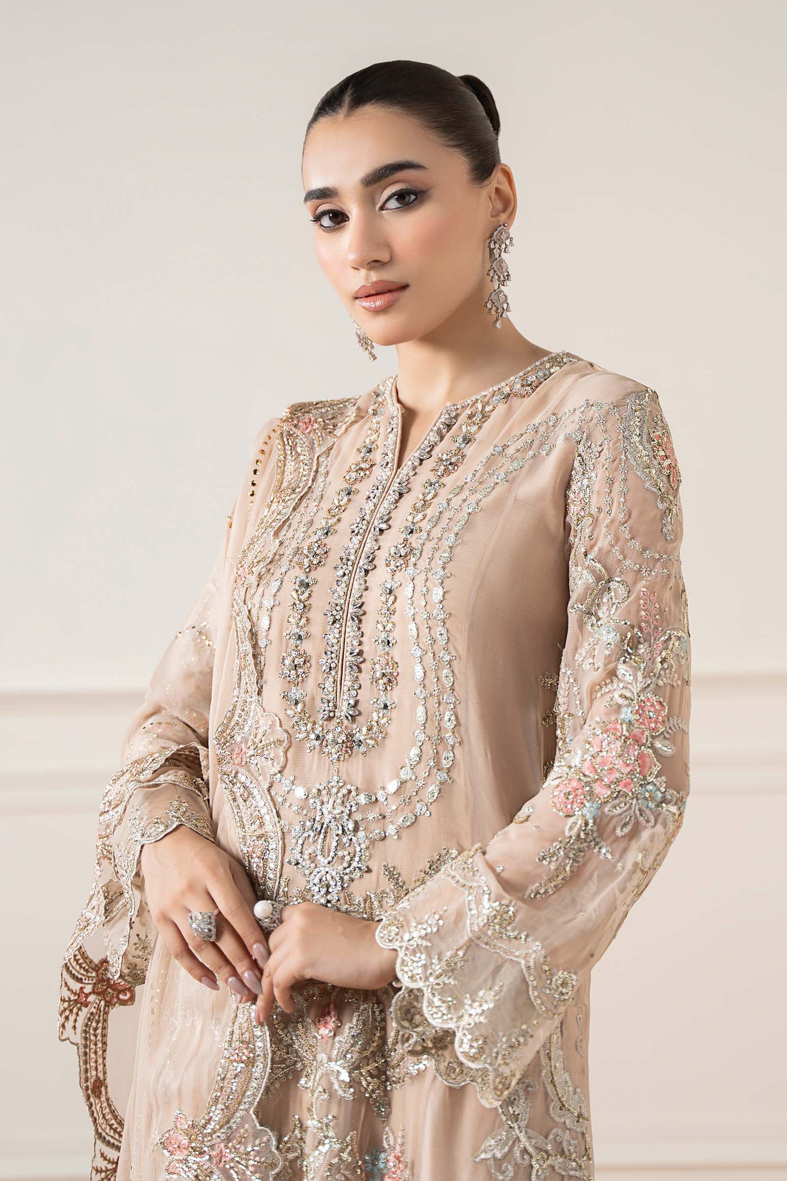 3 Piece Embroidered Chiffon Suit