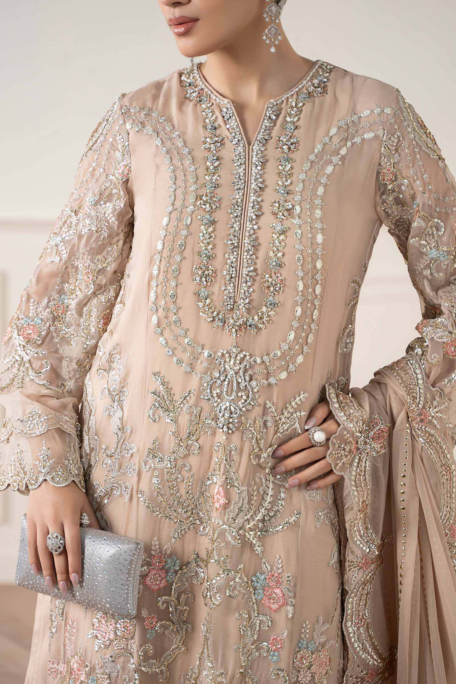 3 Piece Embroidered Chiffon Suit