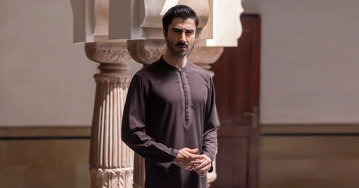 Embroidered Blended Kurta