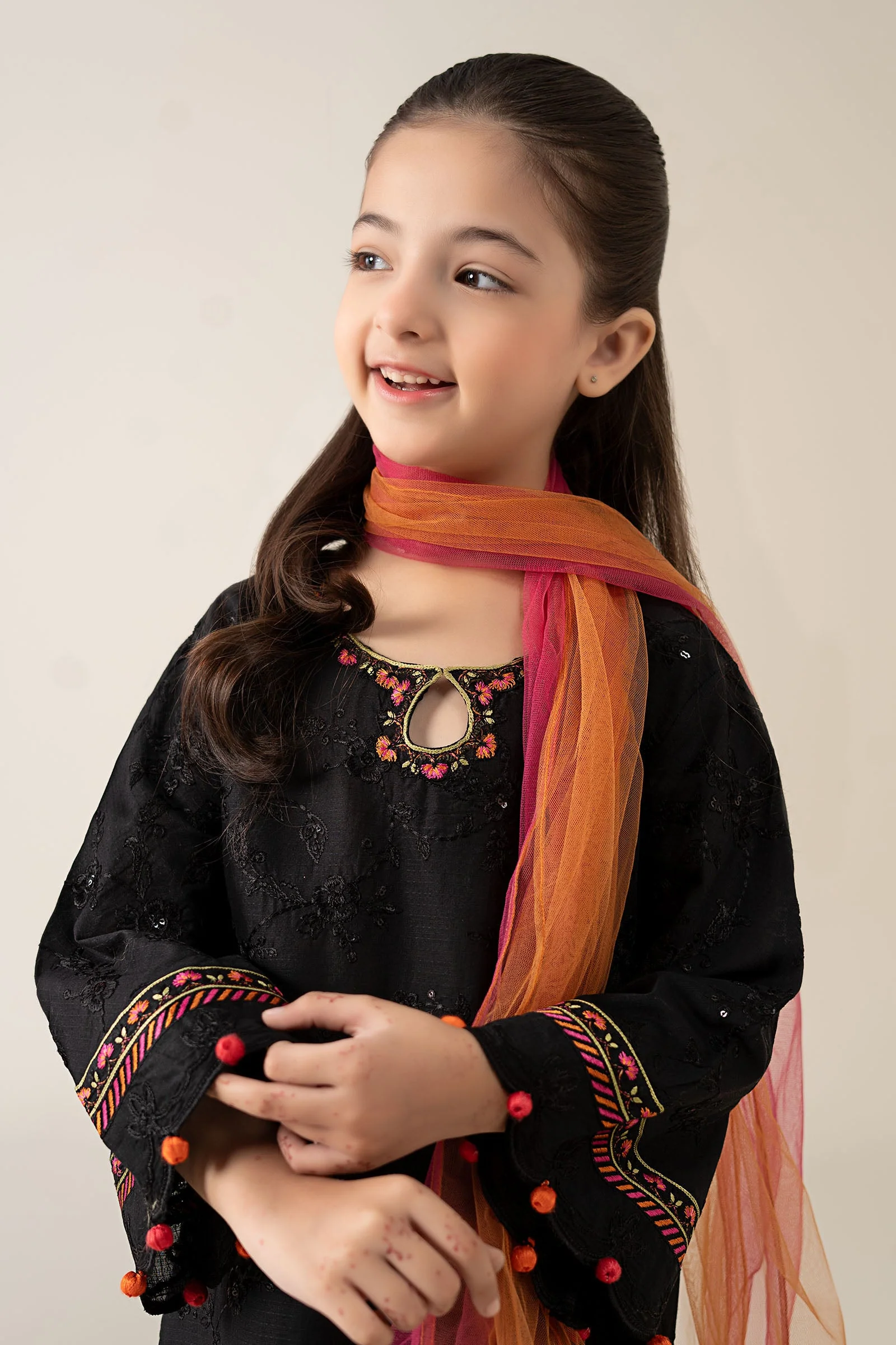 3 Piece Embroidered Dobby Suit