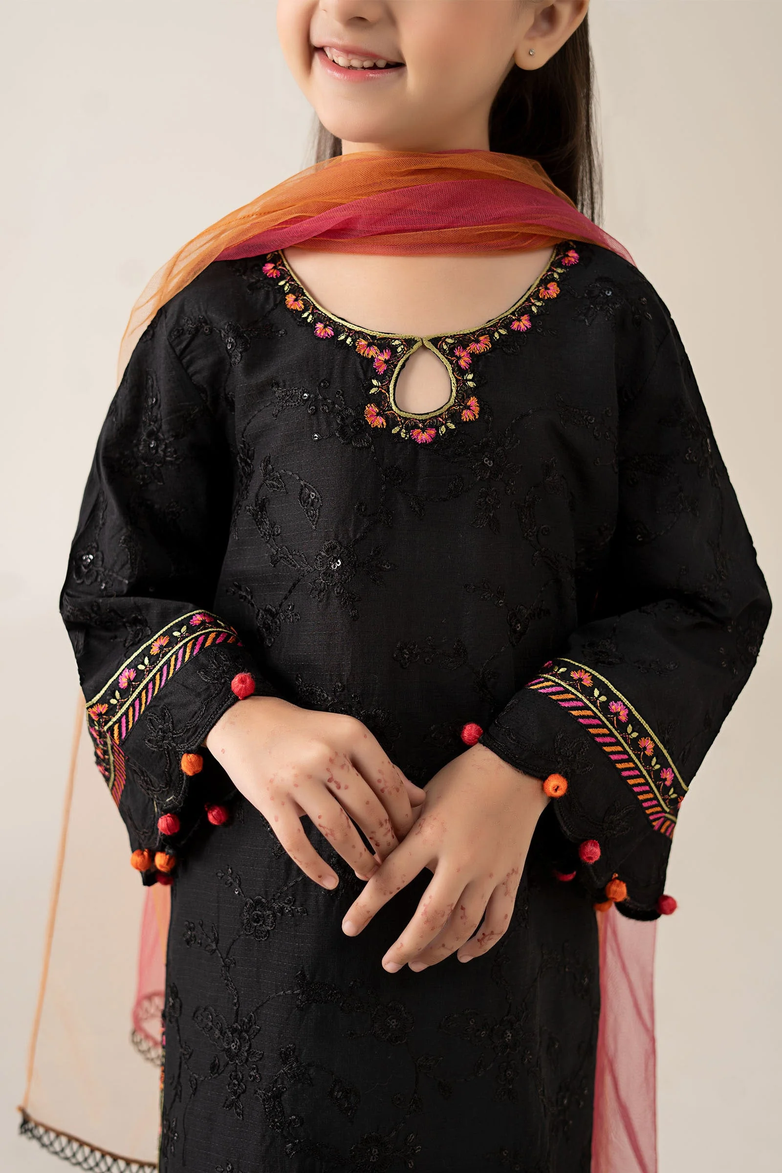 3 Piece Embroidered Dobby Suit