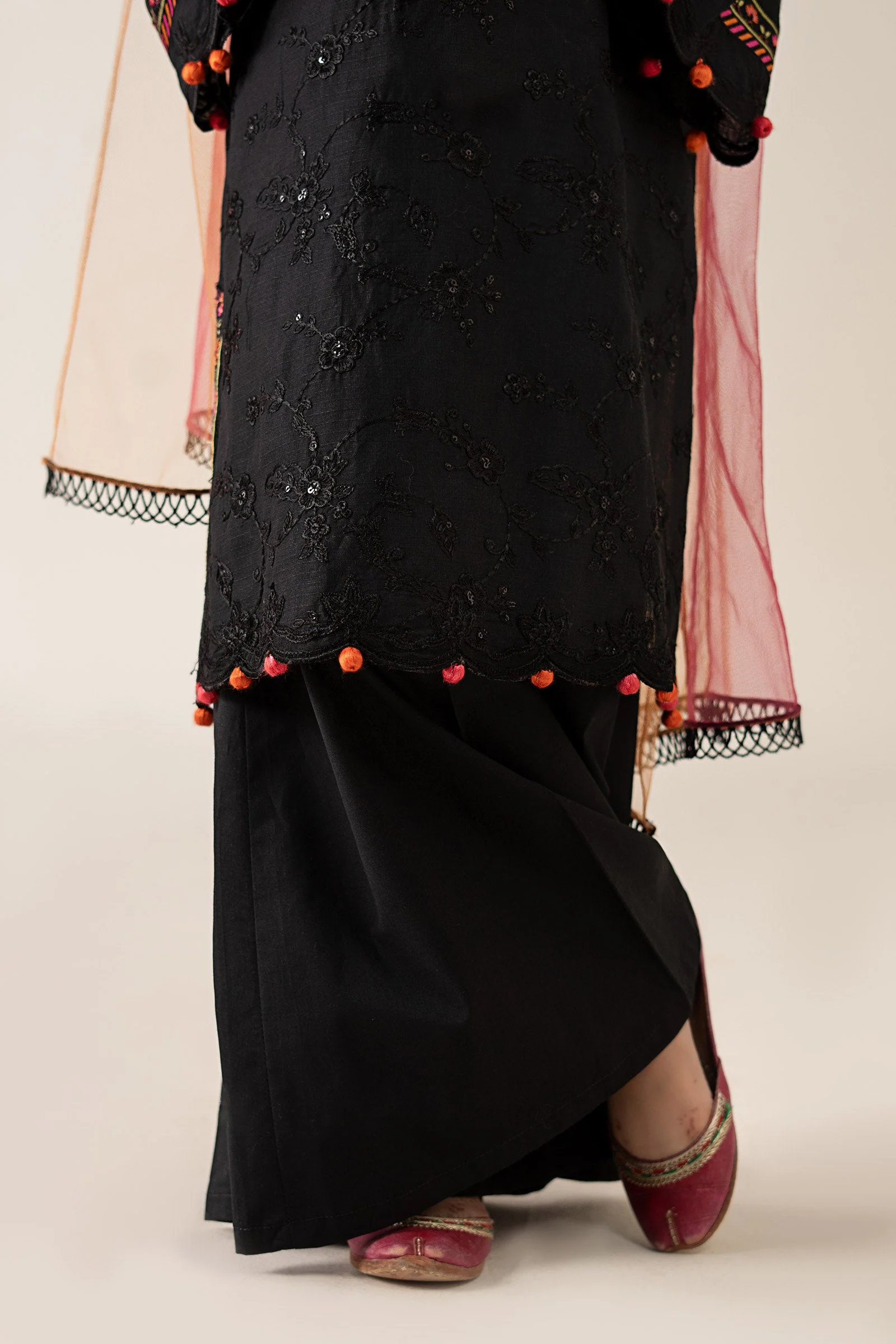 3 Piece Embroidered Dobby Suit