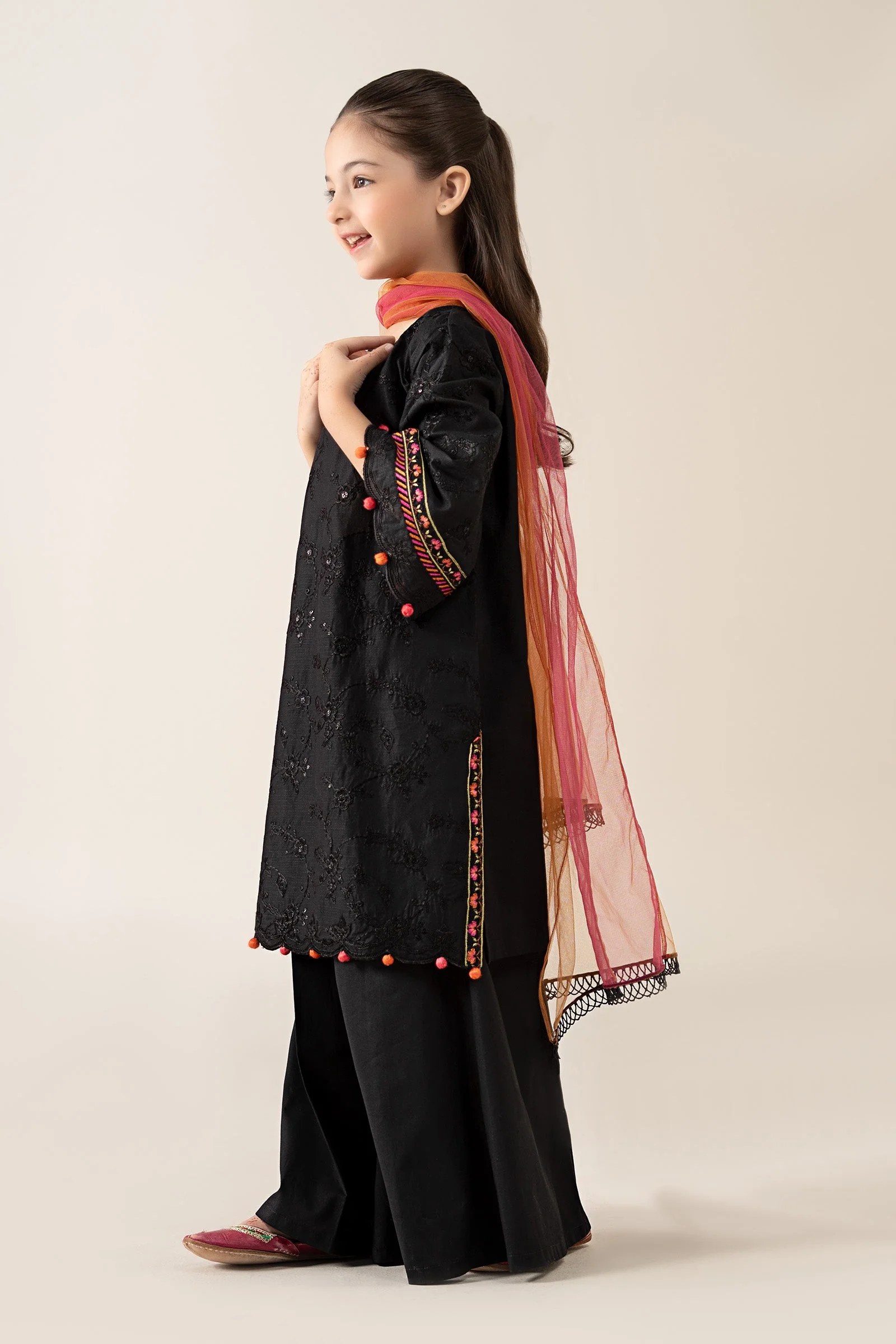 3 Piece Embroidered Dobby Suit