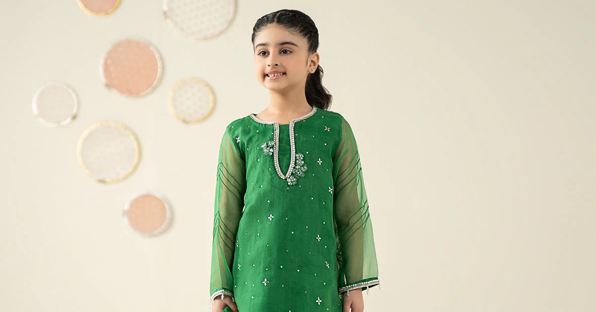 3 Piece Embellished Organza Suit