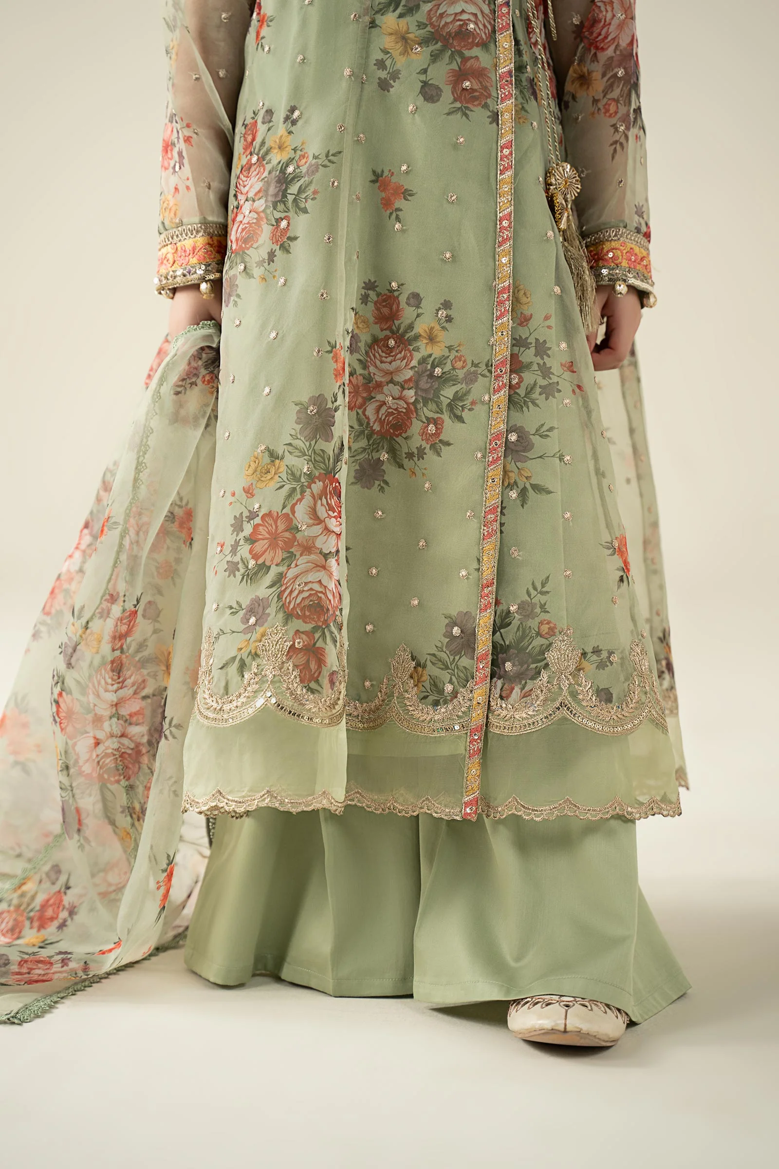 3 Piece Embroidered Organza Suit 260 3 Piece Embroidered Organza Suit