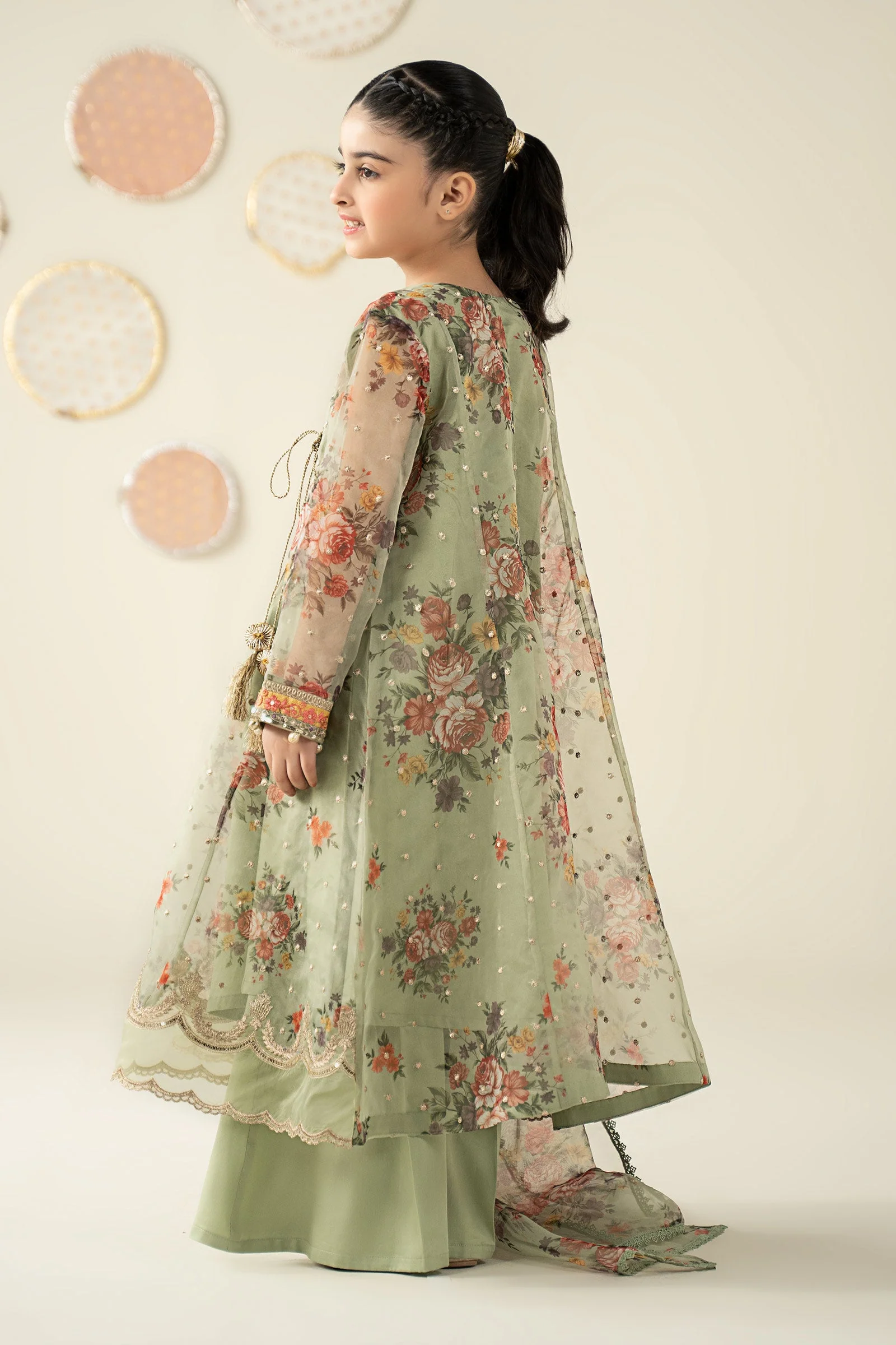 3 Piece Embroidered Organza Suit 262 3 Piece Embroidered Organza Suit