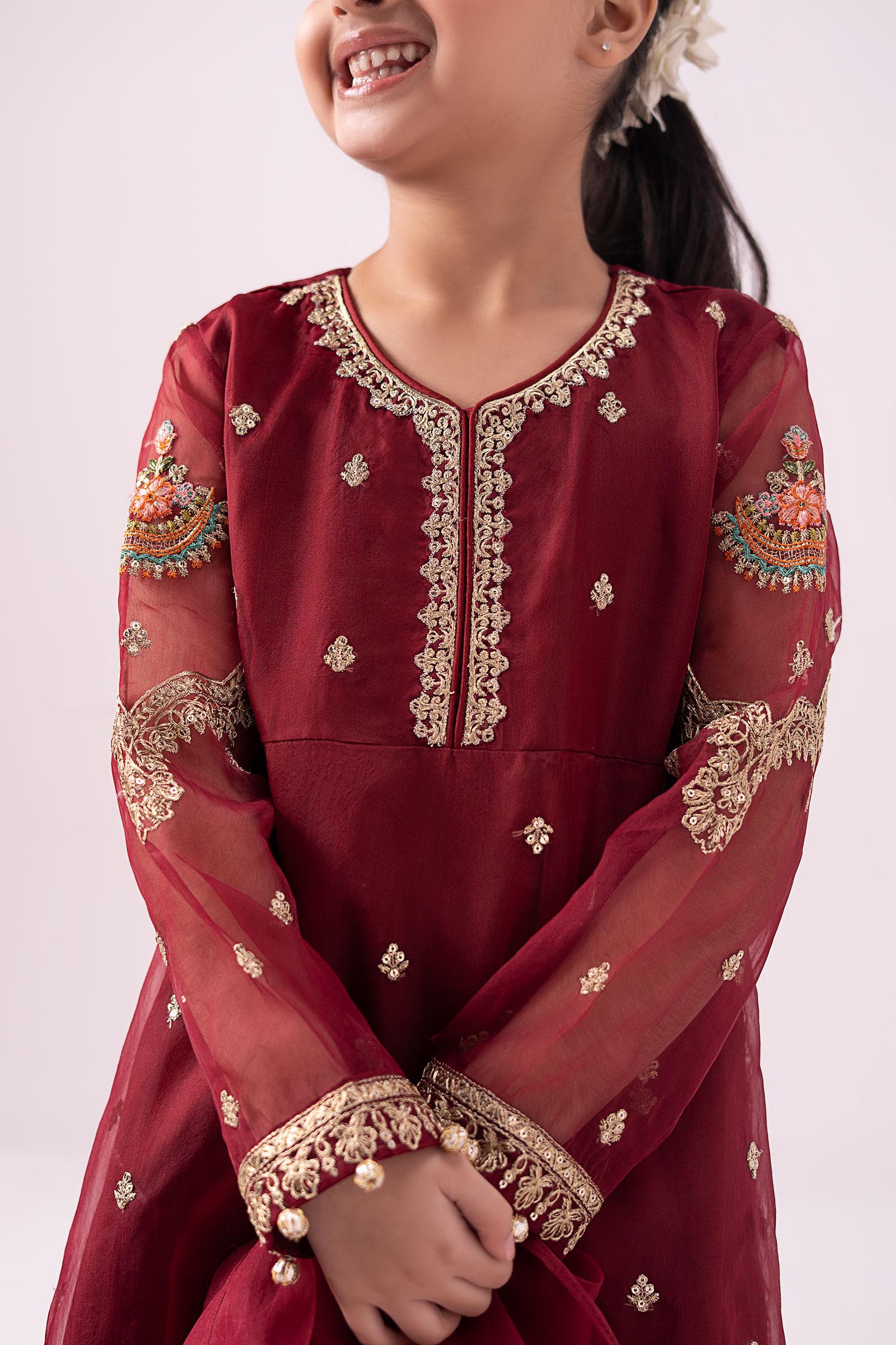 3 Piece Embroidered Organza Suit 244 3 Piece Embroidered Organza Suit