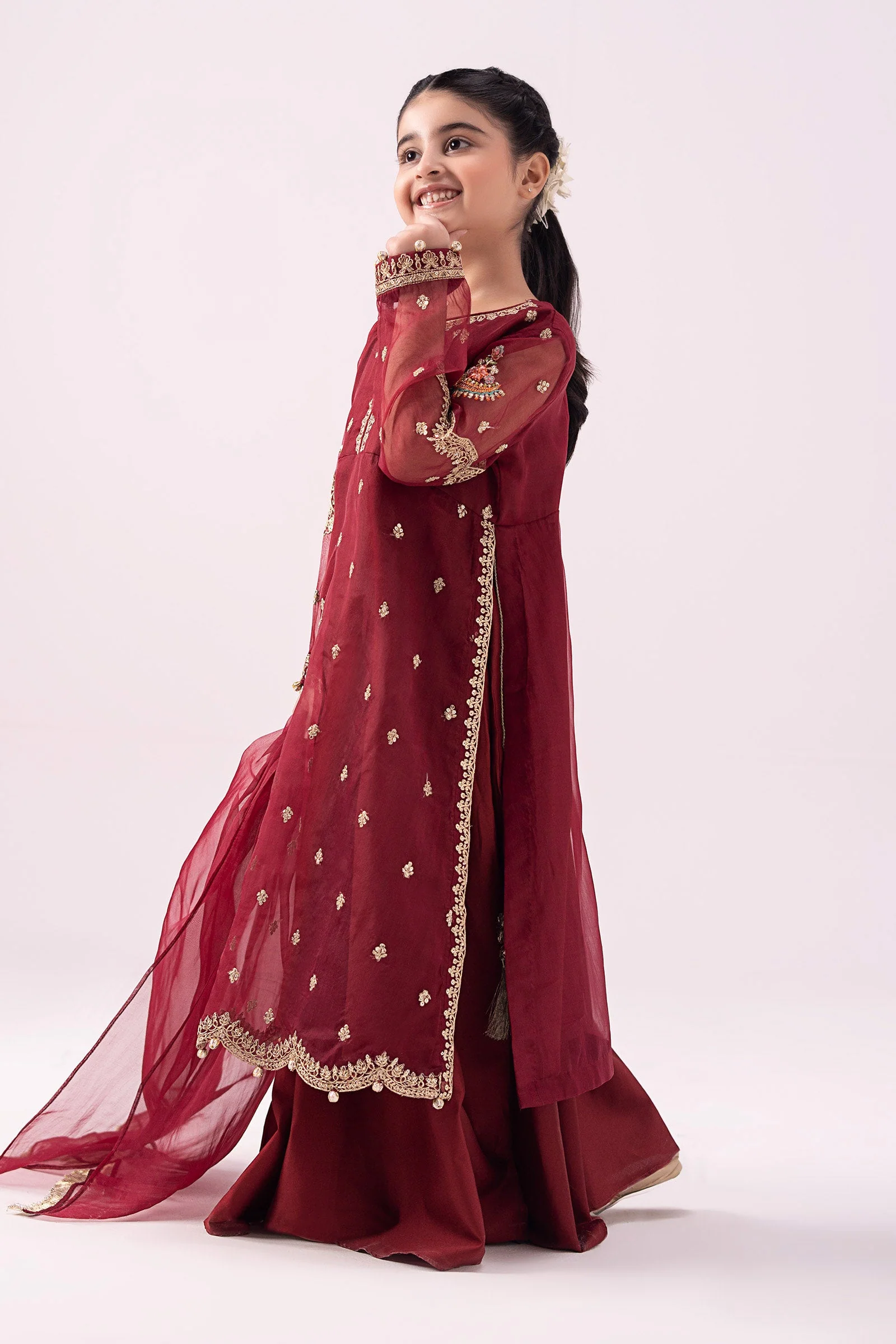 3 Piece Embroidered Organza Suit 246 3 Piece Embroidered Organza Suit