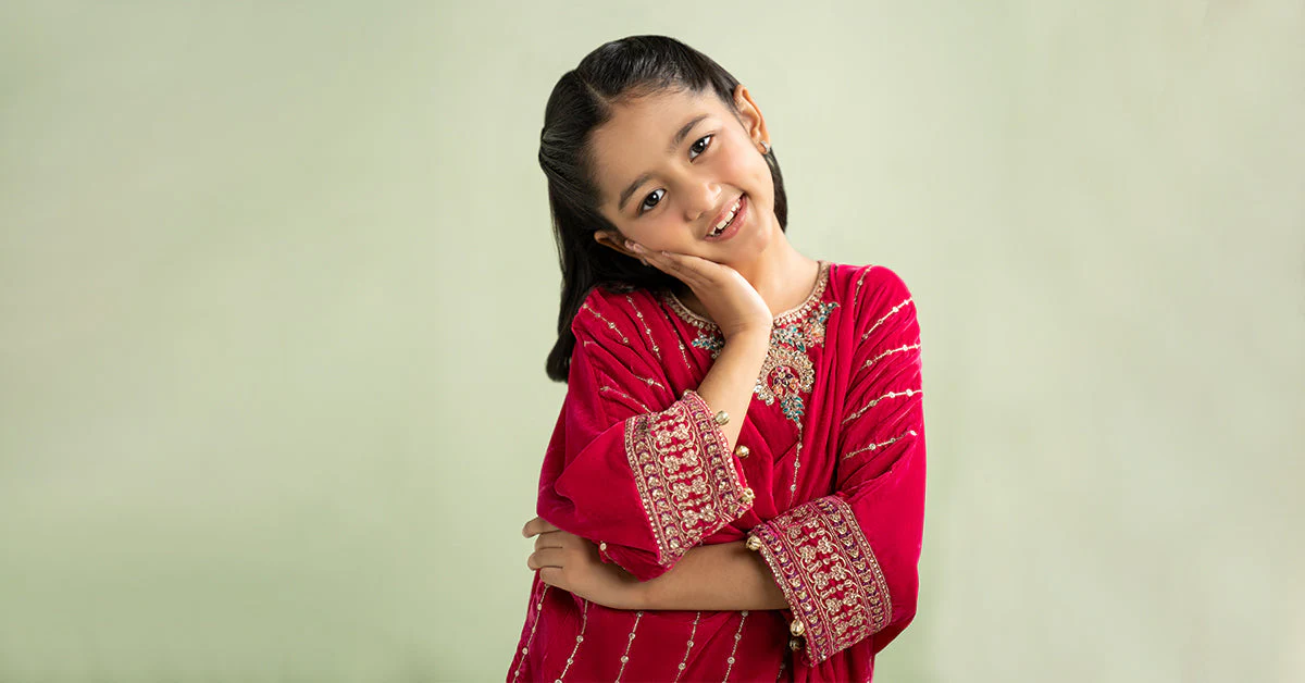 2 Piece Embroidered Velvet Suit