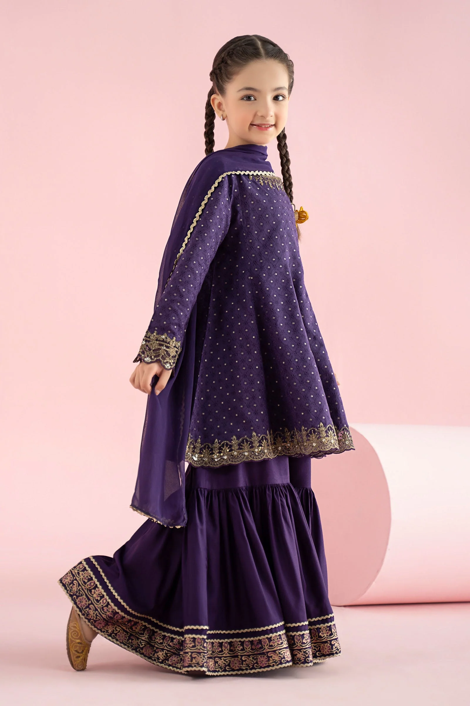 3 Piece Embroidered Filament Viscose Suit