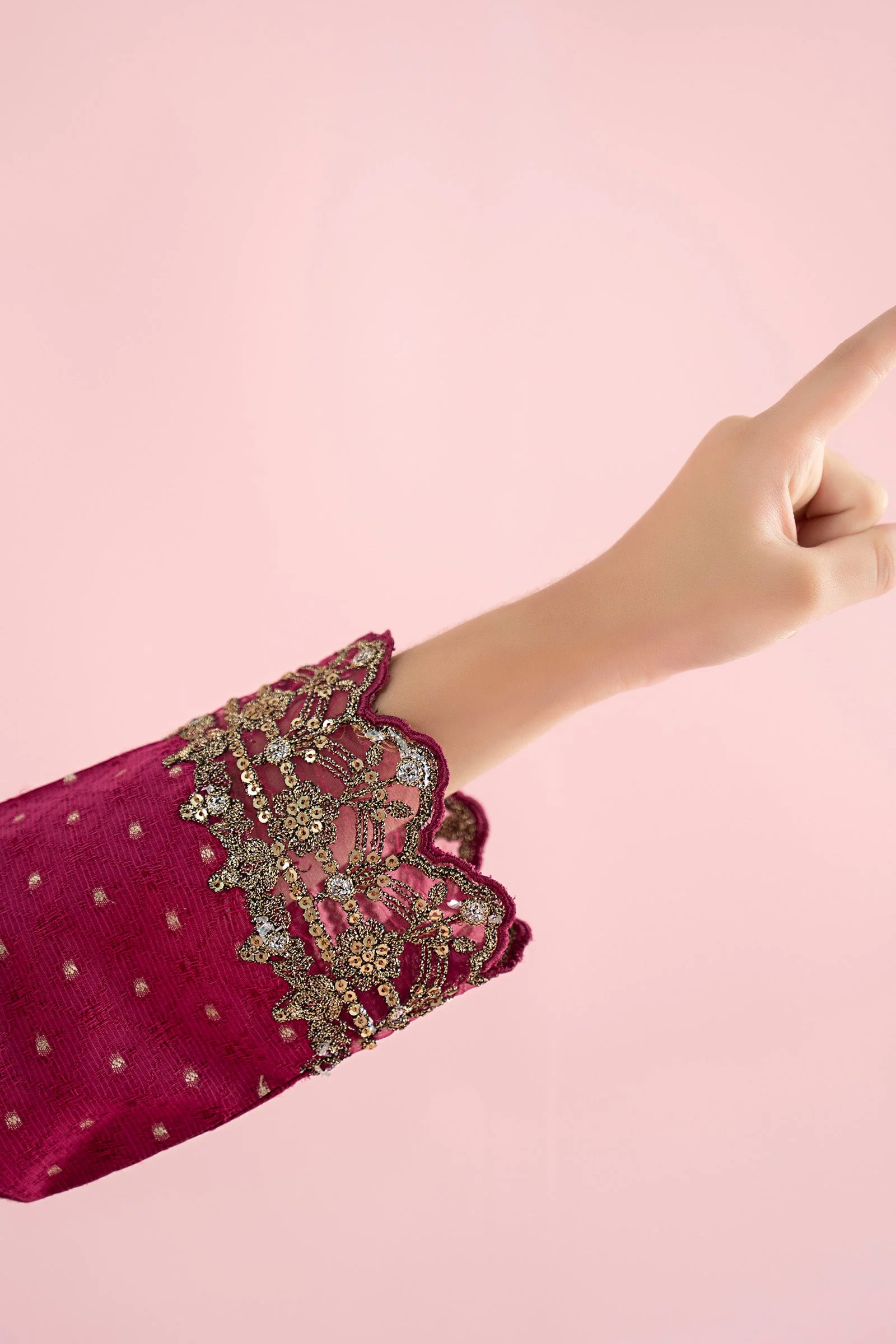 3 Piece Embroidered Filament Viscose Suit