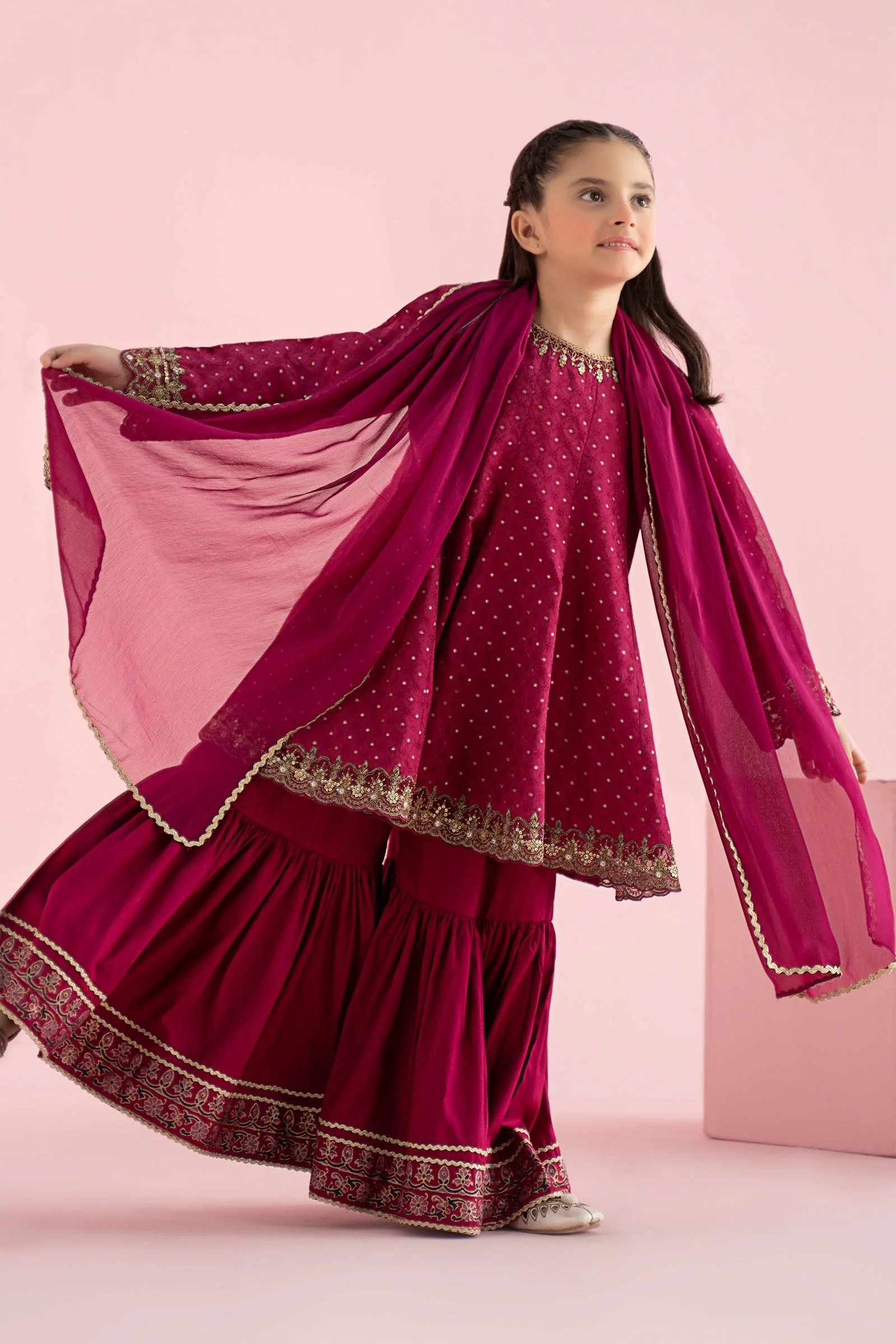 3 Piece Embroidered Filament Viscose Suit