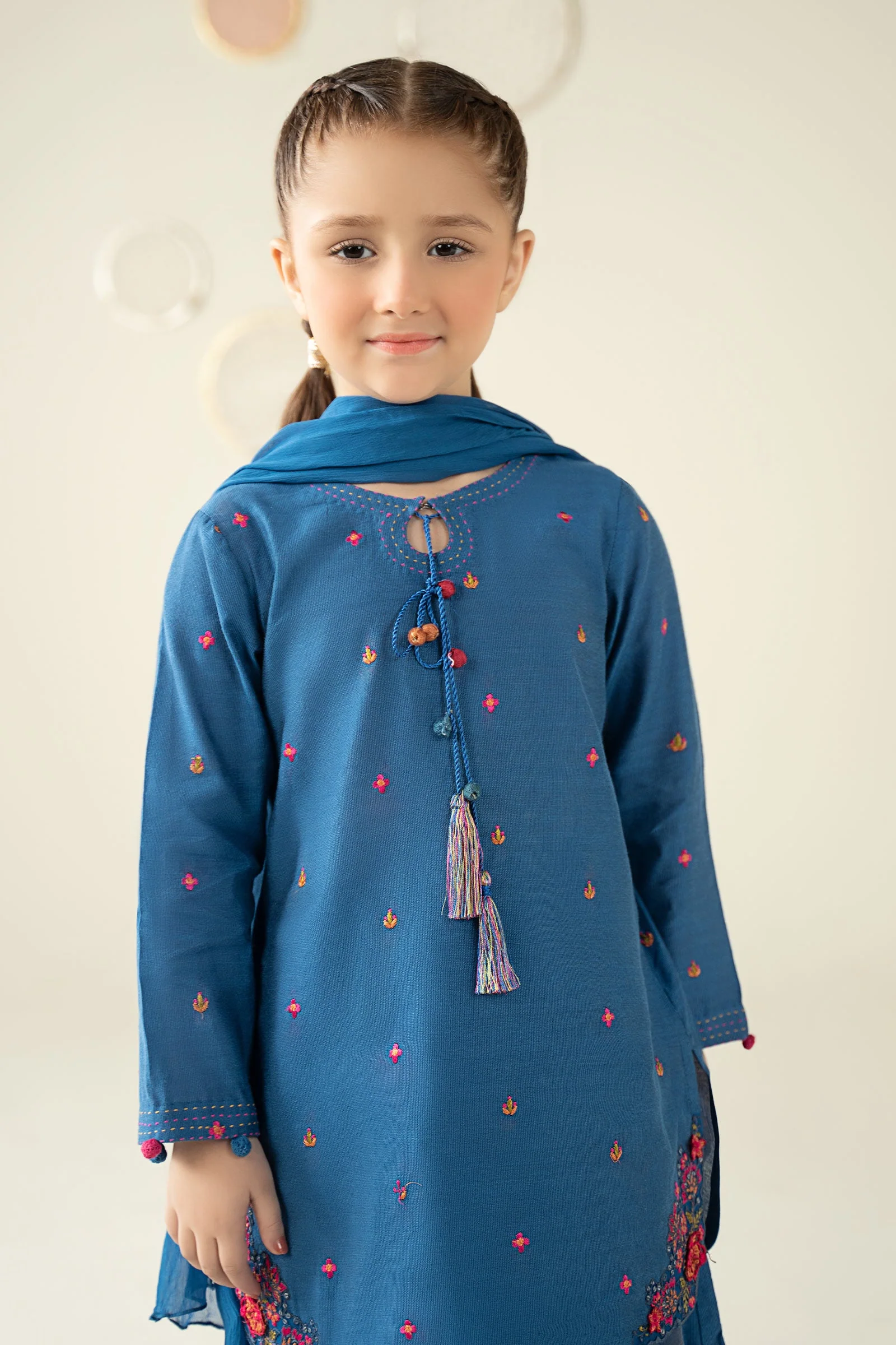 3 Piece Embroidered Cotton Silk Suit