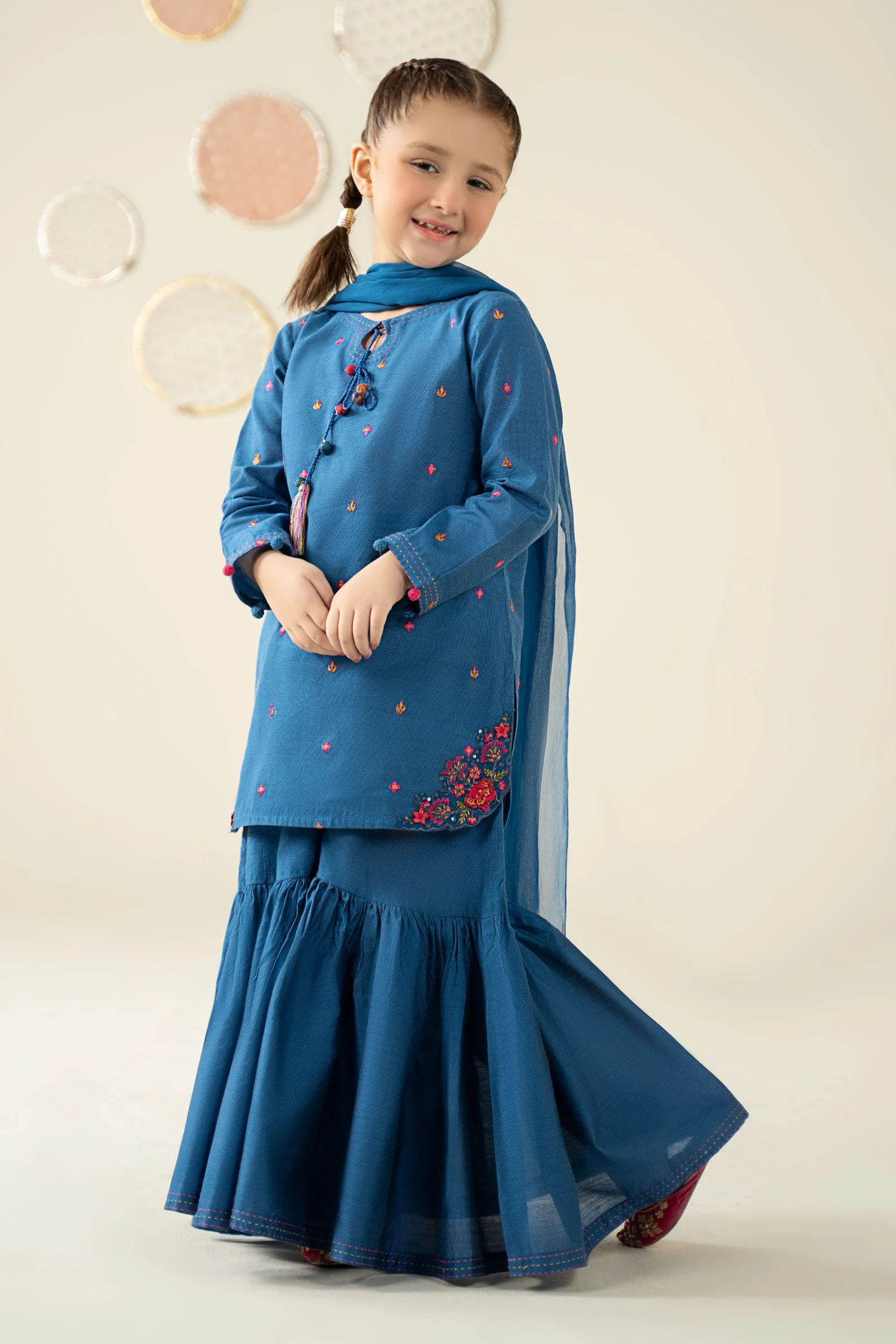 3 Piece Embroidered Cotton Silk Suit 7 3 Piece Embroidered Cotton Silk Suit