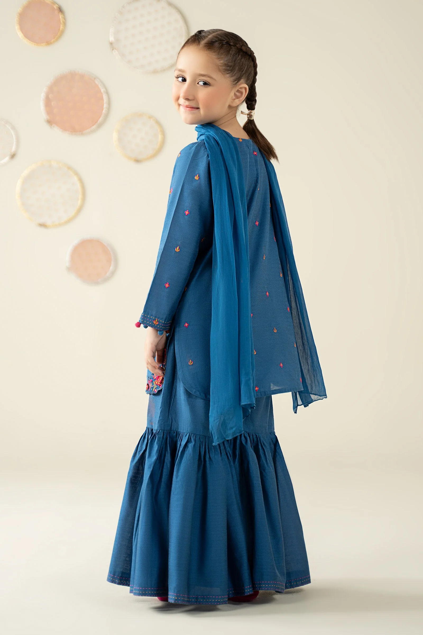 3 Piece Embroidered Cotton Silk Suit 8 3 Piece Embroidered Cotton Silk Suit