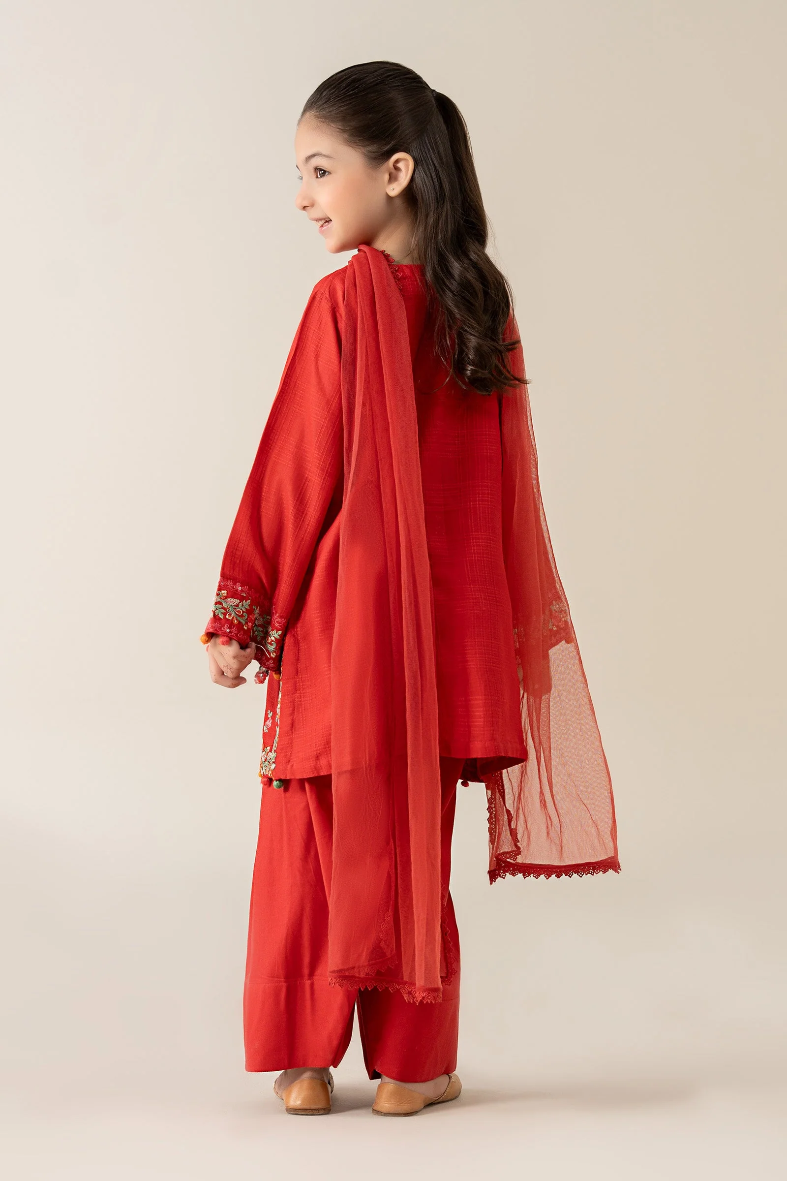 3 Piece Embroidered Dobby Suit