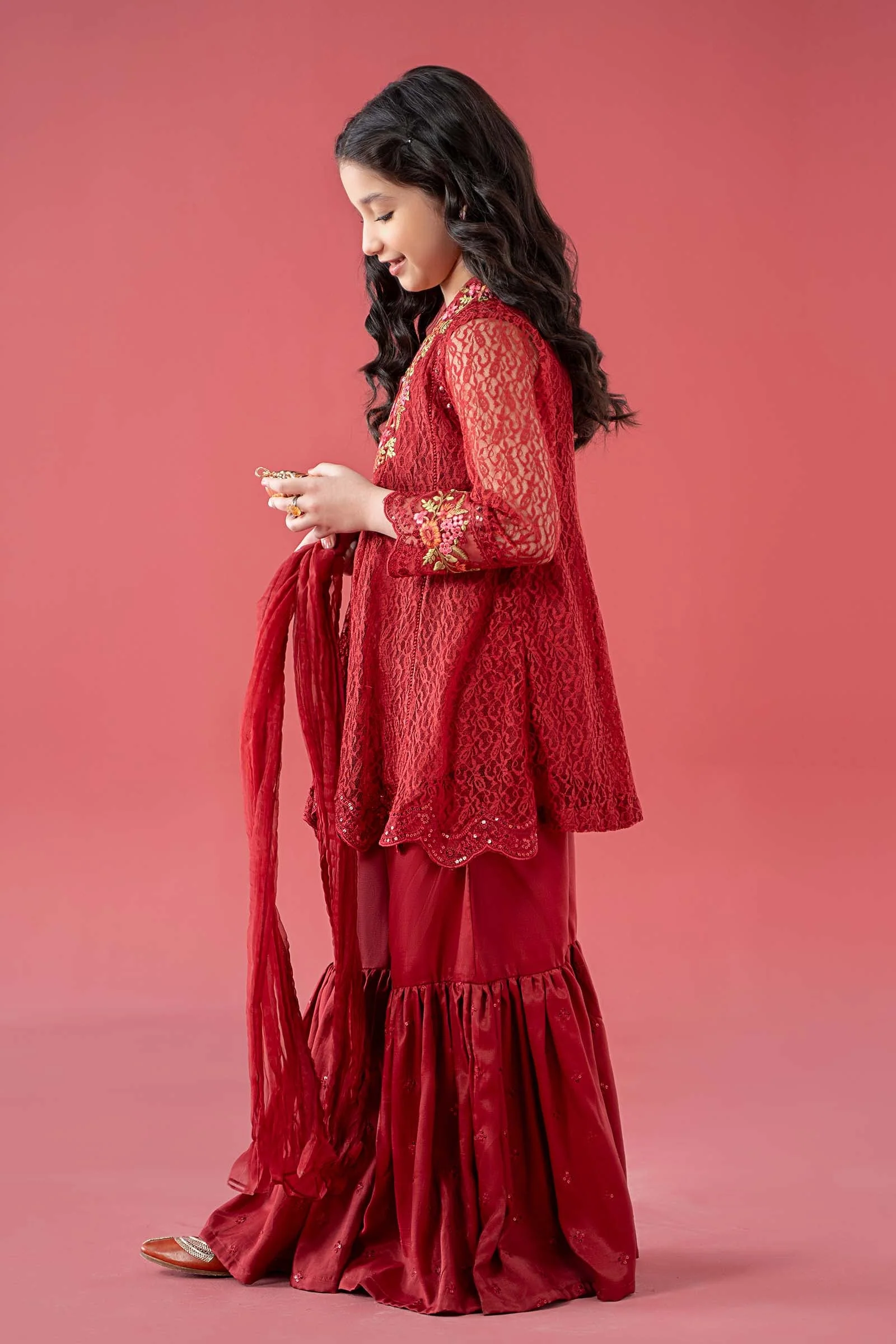 3 Piece Embroidered Chantelle Suit