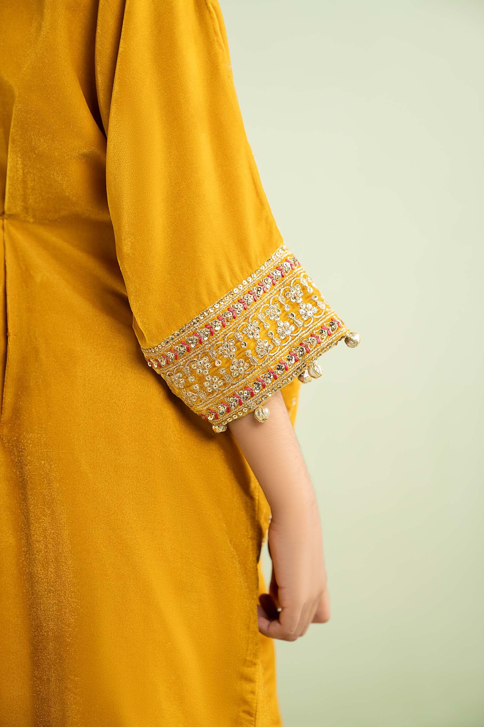 2 Piece Embroidered Velvet Suit