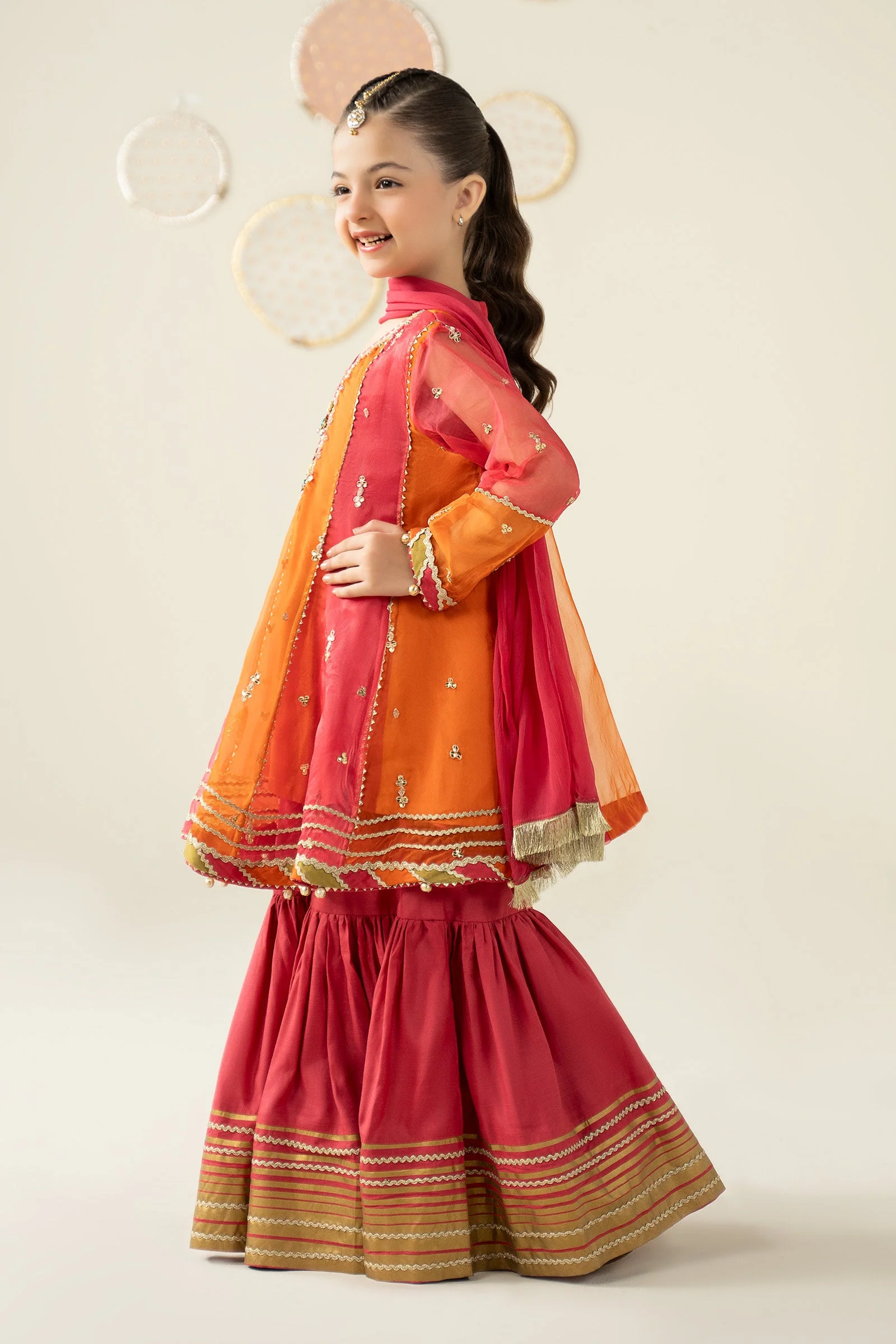 3 Piece Embroidered Organza Suit 223 3 Piece Embroidered Organza Suit