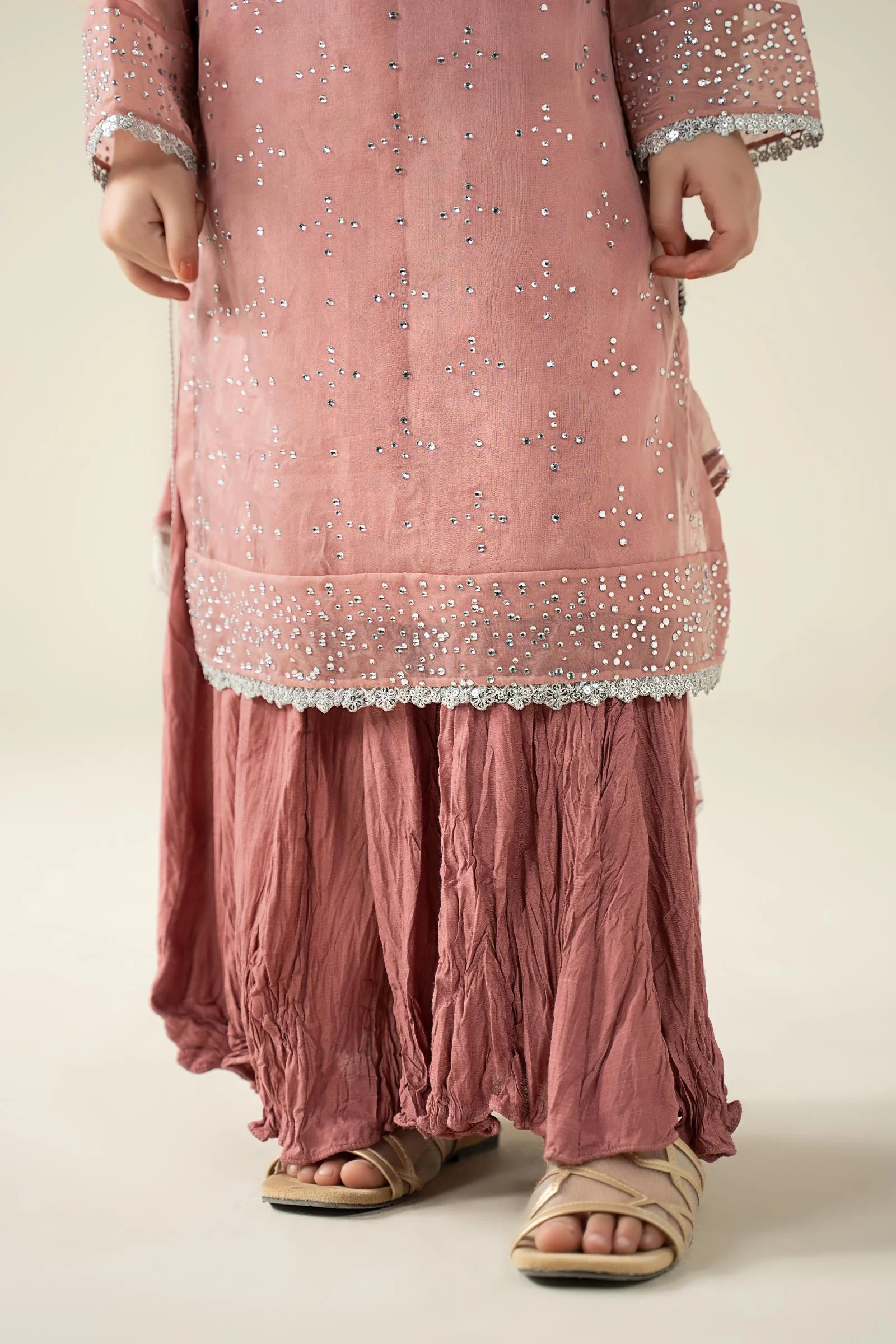 3 Piece Embellished Organza Suit