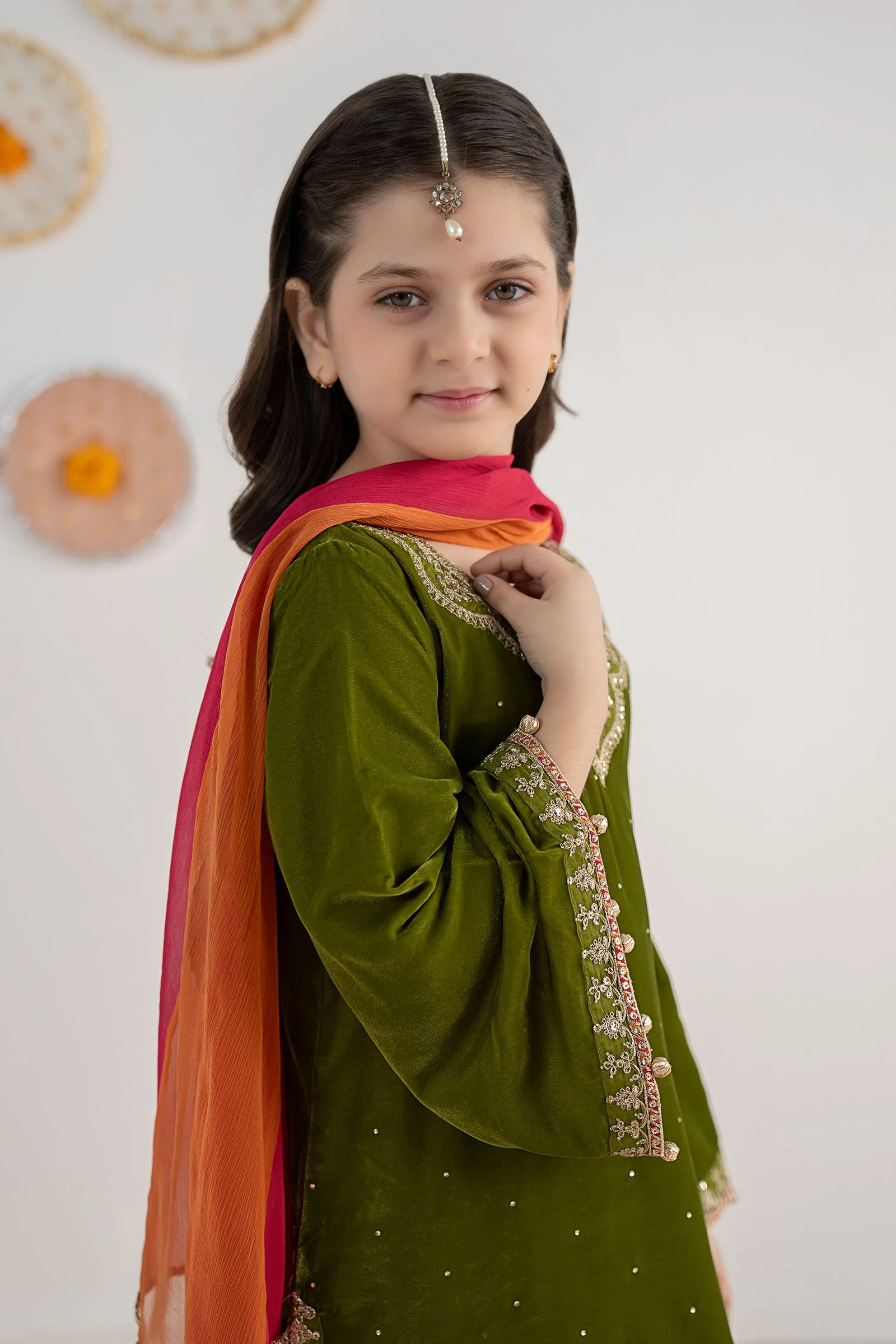 3 Piece Embroidered Velvet Suit 126 3 Piece Embroidered Velvet Suit