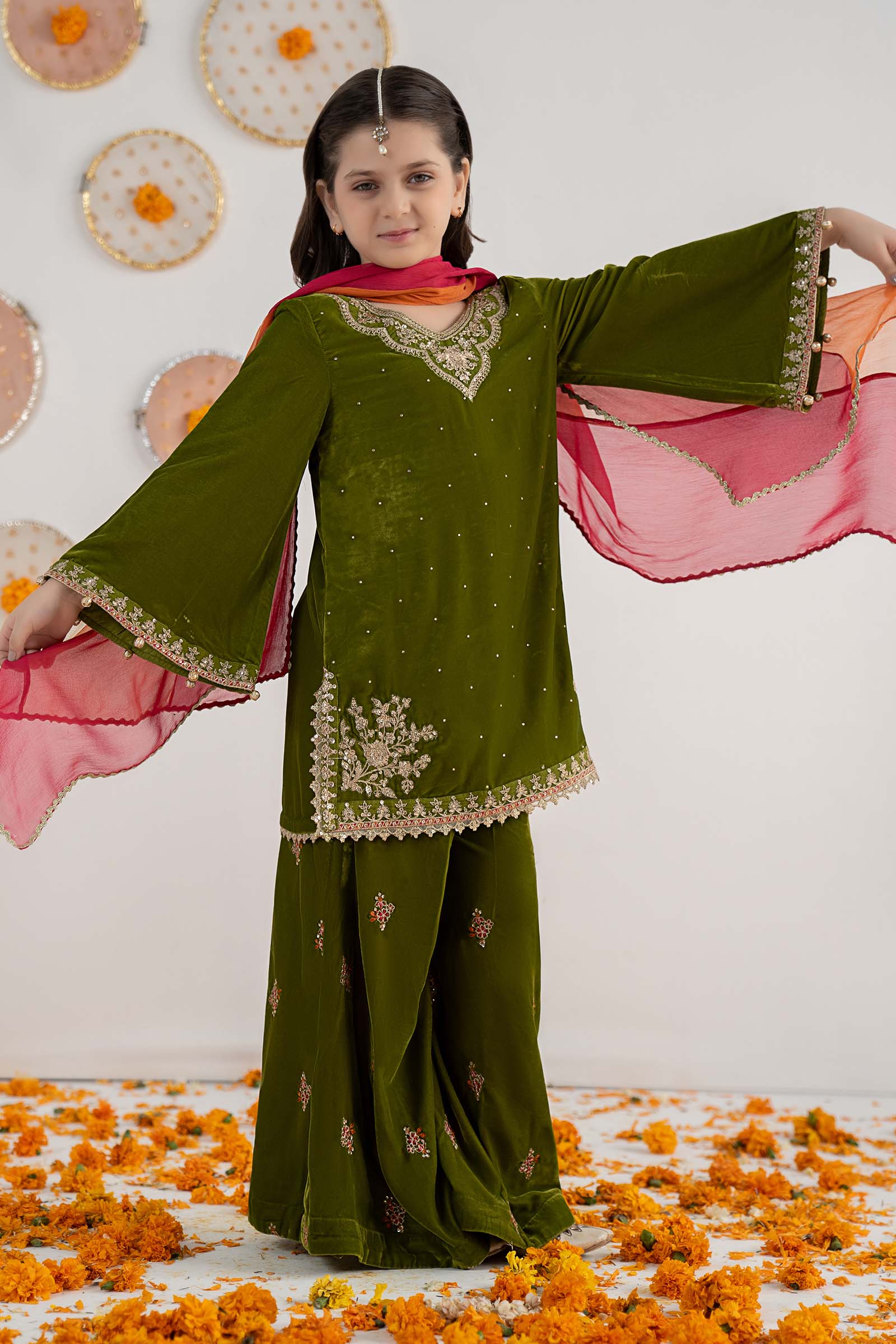 3 Piece Embroidered Velvet Suit 129 3 Piece Embroidered Velvet Suit