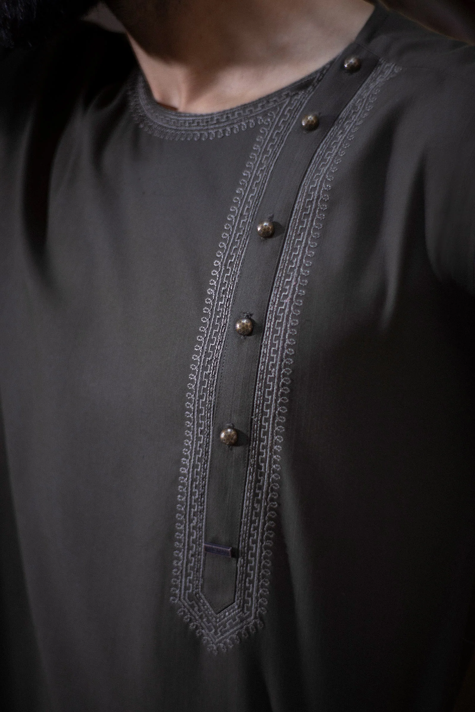 Embroidered Blended Kurta