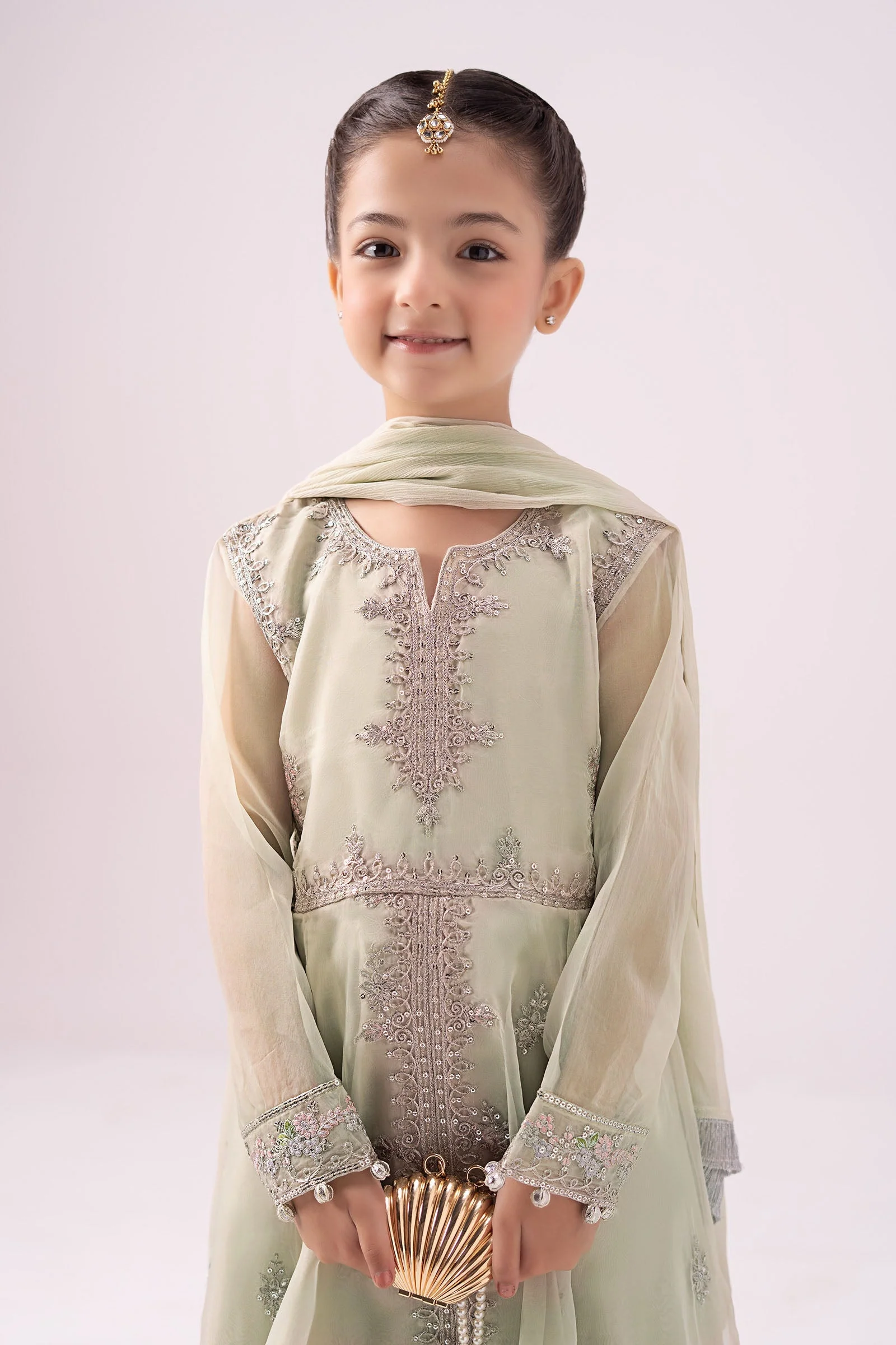 3 Piece Embroidered Organza Suit 208 3 Piece Embroidered Organza Suit