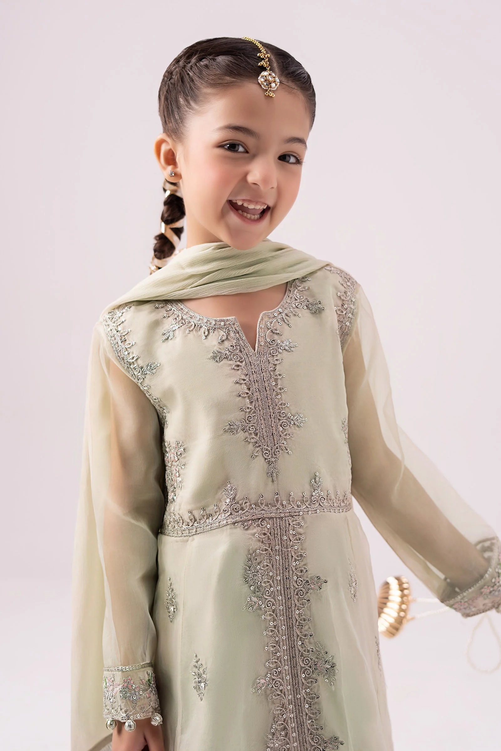 3 Piece Embroidered Organza Suit 209 3 Piece Embroidered Organza Suit