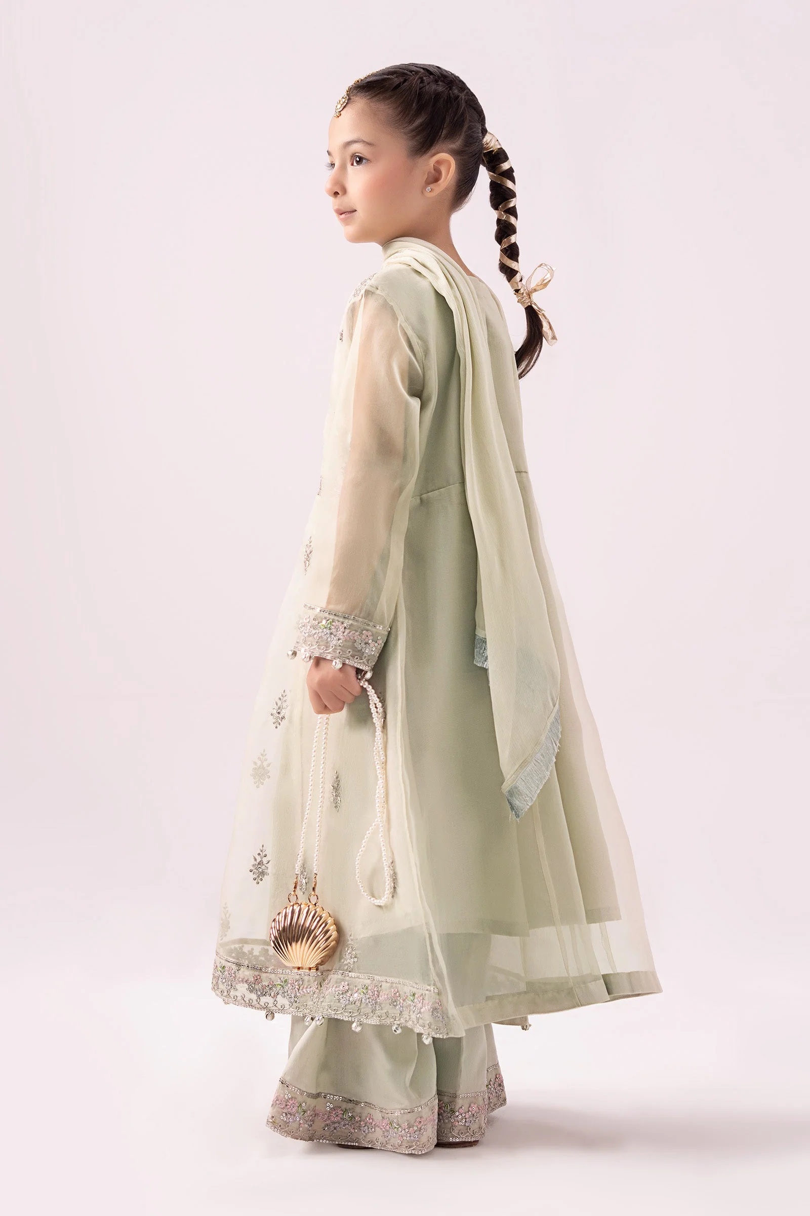 3 Piece Embroidered Organza Suit 215 3 Piece Embroidered Organza Suit